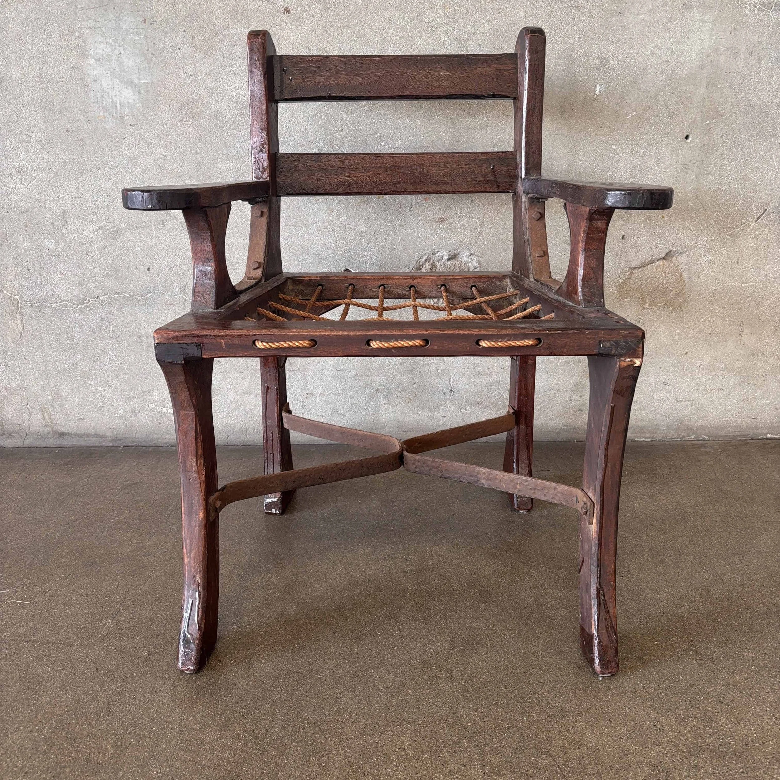 1930s Monterey Style Folk Art Childs Chair