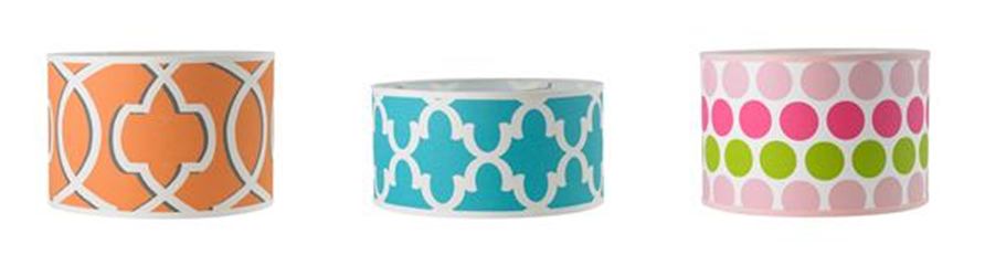 Colourful Patterned Drum Lamp Shades for Home Decor