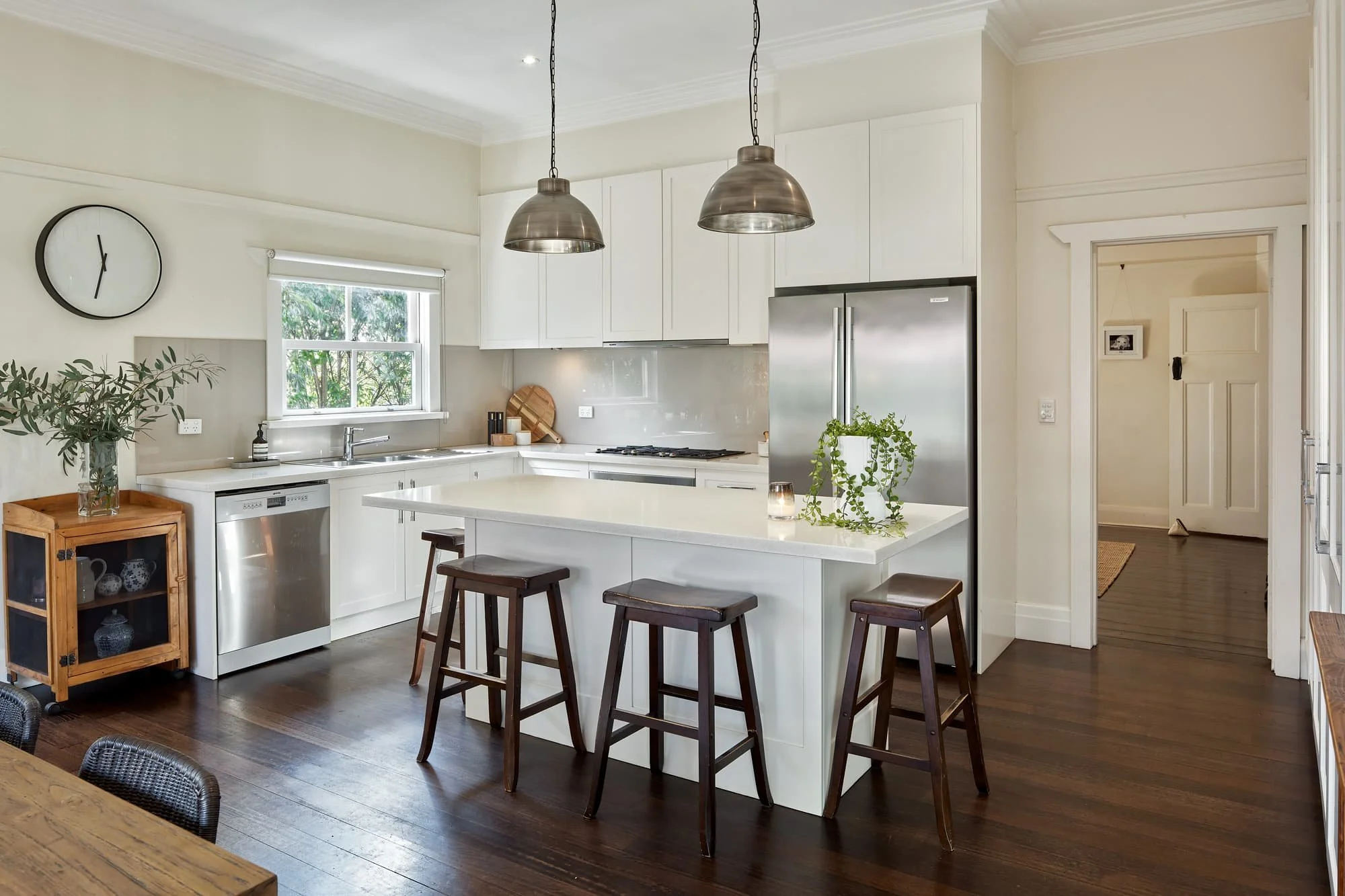 Modern White Kitchen Renovation in Heritage Home Melbourne