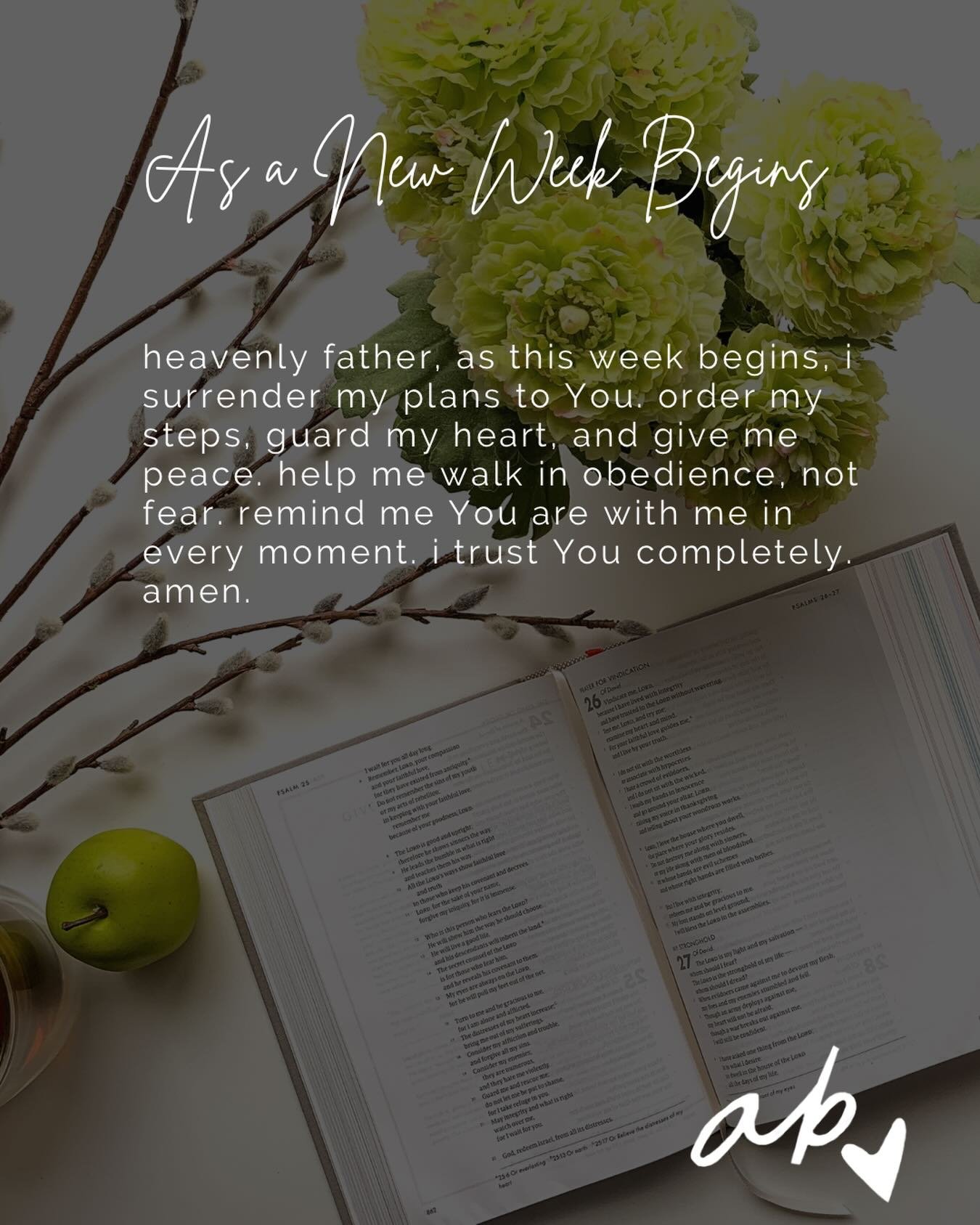 A new week doesn&rsquo;t need perfect plans&mdash;just a surrendered heart.

⸻

#SundayPrayer #NewWeekWithGod #TrustGod #FaithOverFear #ChristianWomen