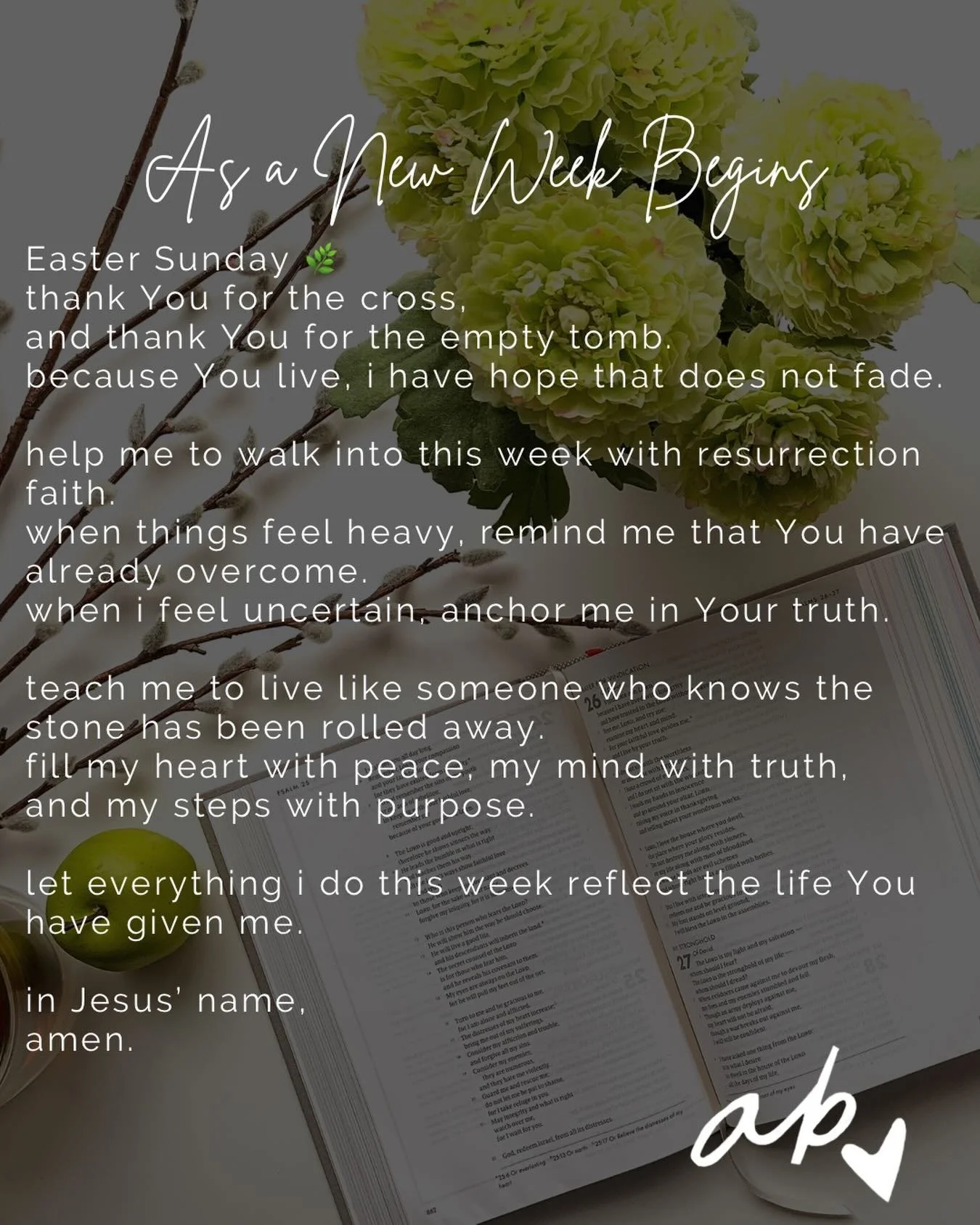 a new week begins with an empty tomb.
what once felt final, God has already redeemed.

this week, i am not walking in fear&hellip;
i am walking in resurrection hope.

#eastersunday #resurrectionhope #heisrisen #faithoverfear #newweekwithGod