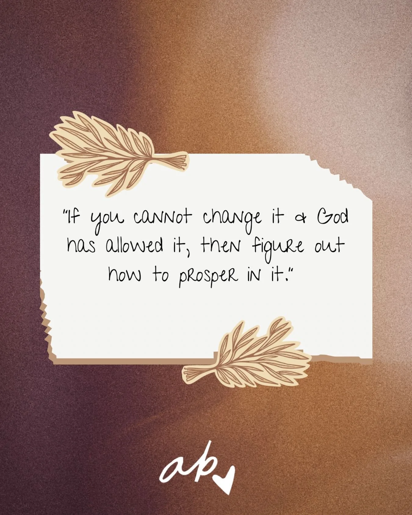 what i learned yesterday&hellip;🤎
if i cannot change it, i can still prosper in it.

there are situations in life that do not shift, no matter how much i pray, plan, or hope for something different. there are moments that remain the same, even when 