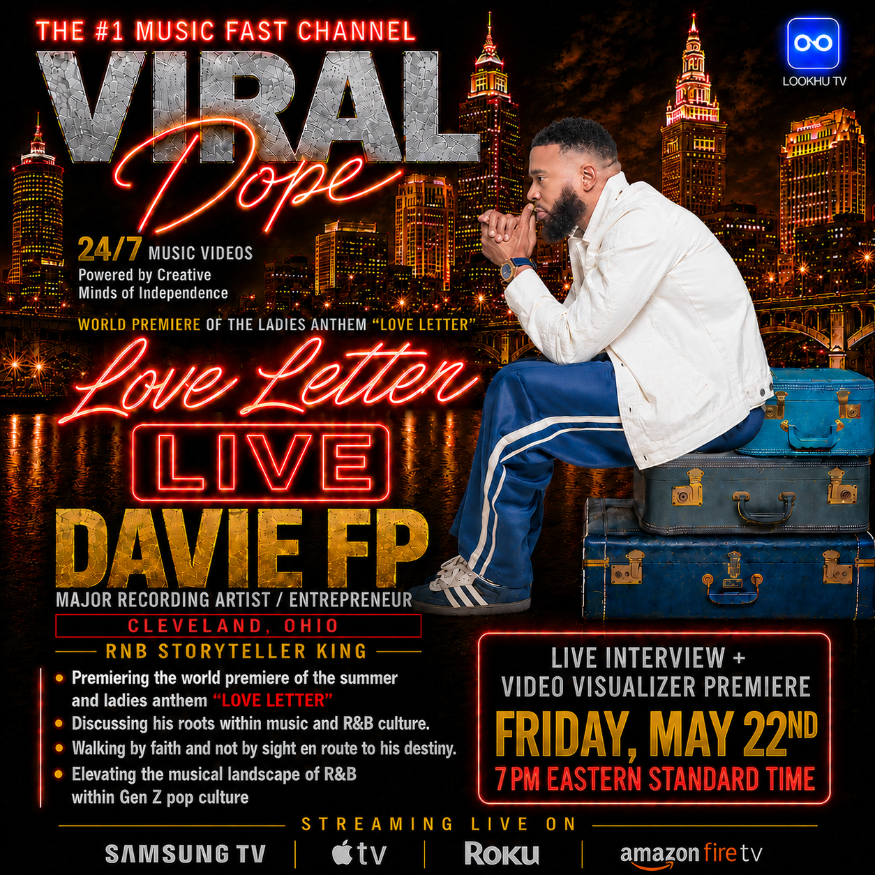Davie FP Appears On LOOKHU TV’s Raising The Bar Vodcast Series To Premiere New Single “Love Letter”