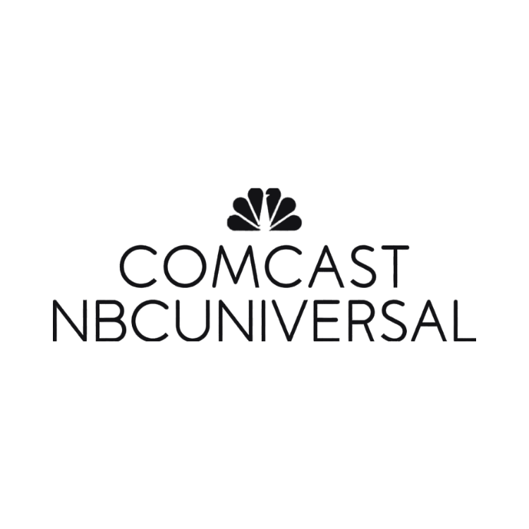 NBCUniversal logo with stylized peacock above the text 'COMCAST NBCUNIVERSAL' in black.