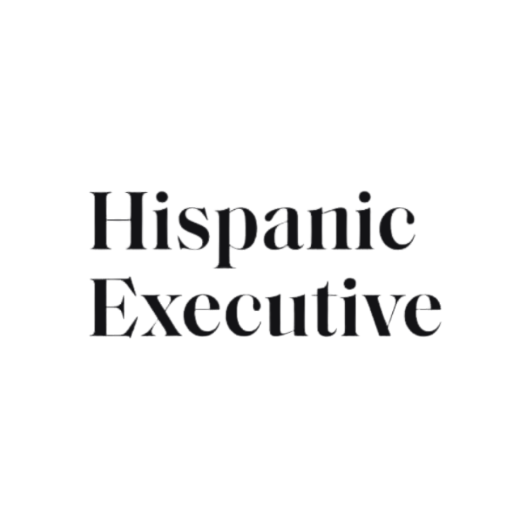 The words 'Hispanic Executive' in black text on a white background.