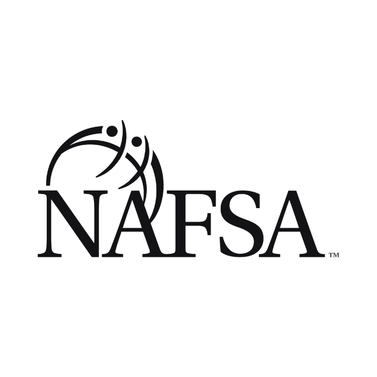 NASA logo with stylized planets and stars above the text 'NASA'.