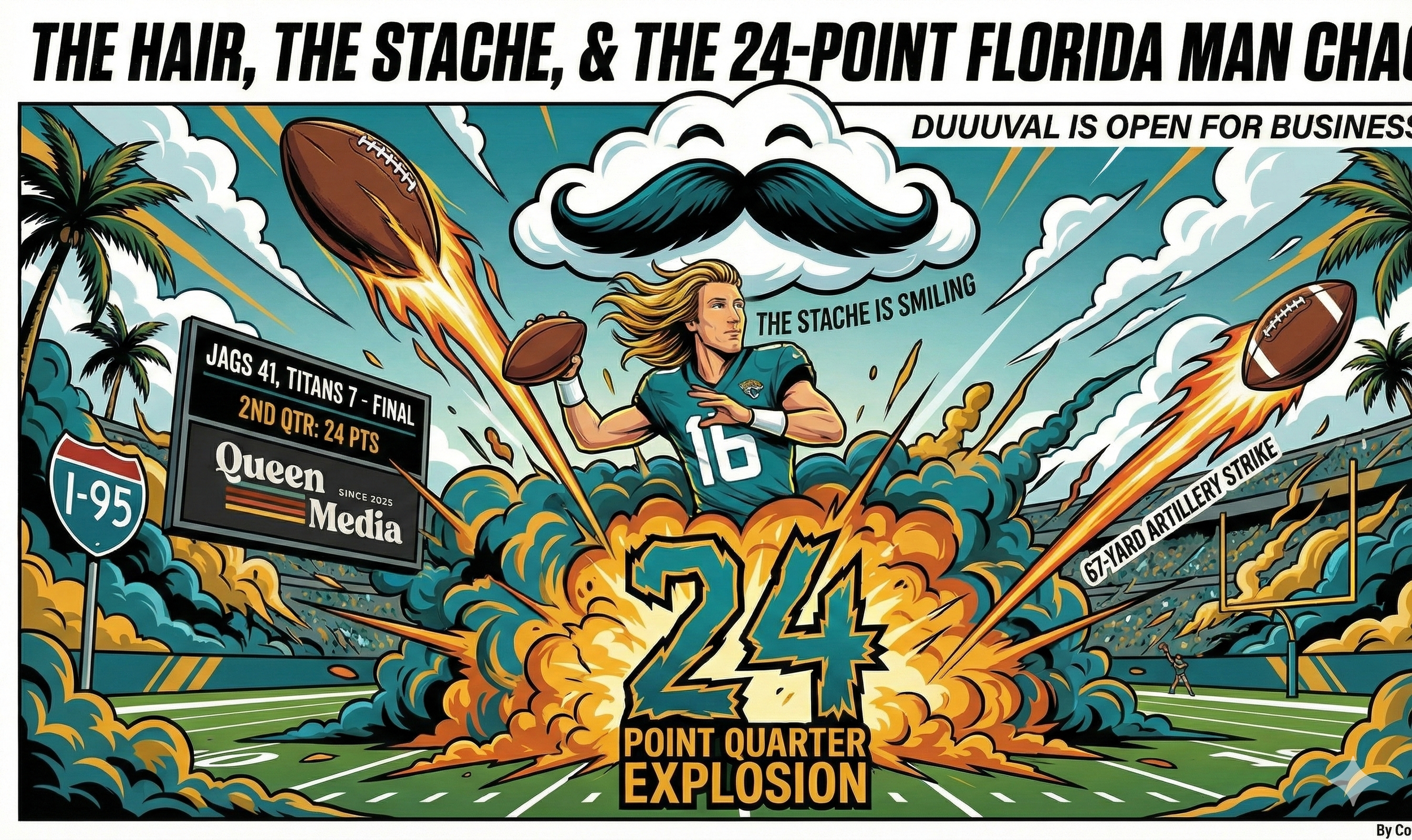 The Hair Remained Perfect, The Stache is Smiling, and The 24-Point Quarter Was Pure Florida Man Chaos