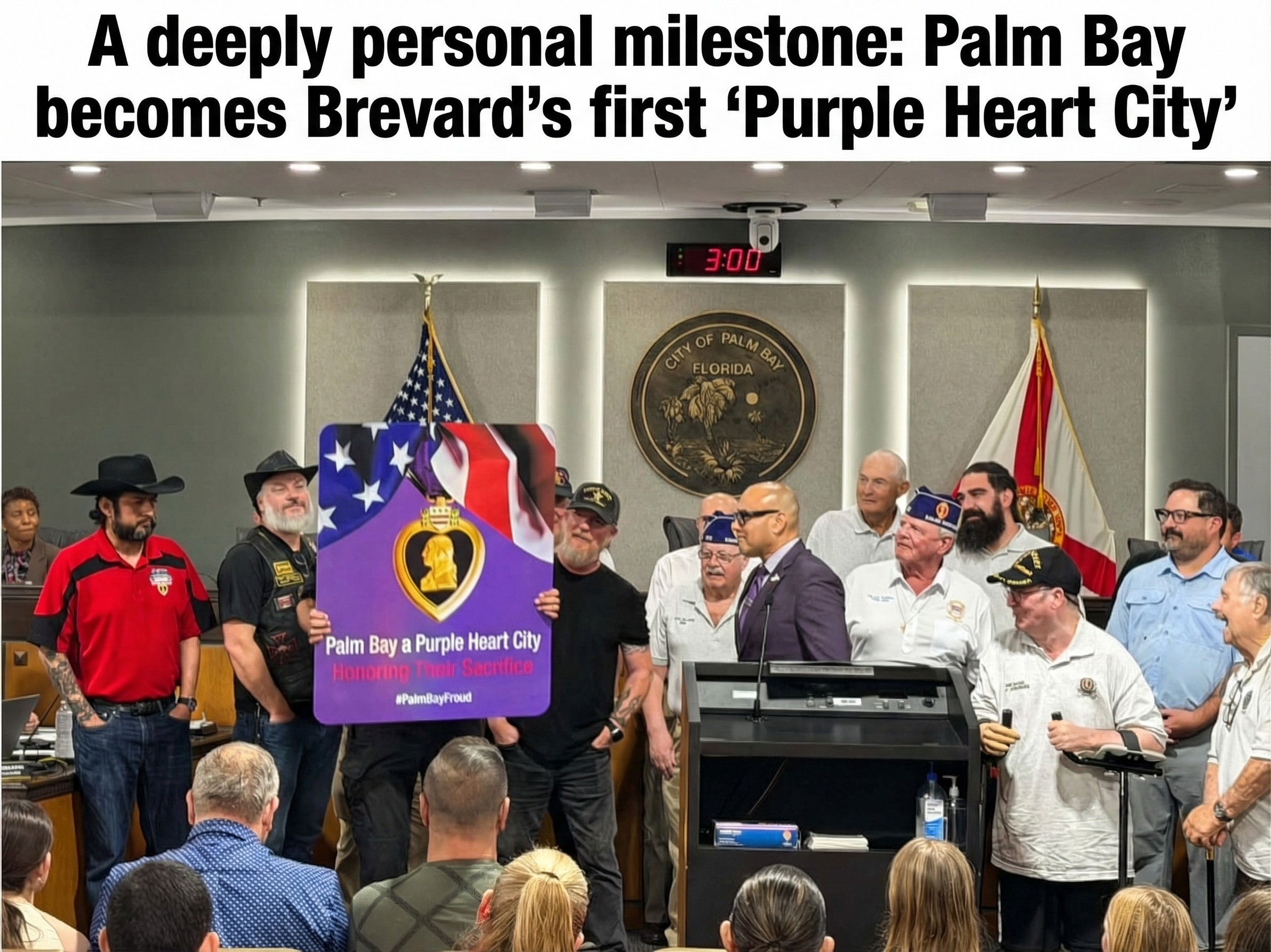 A deeply personal milestone: Palm Bay becomes Brevard’s first ‘Purple Heart City’