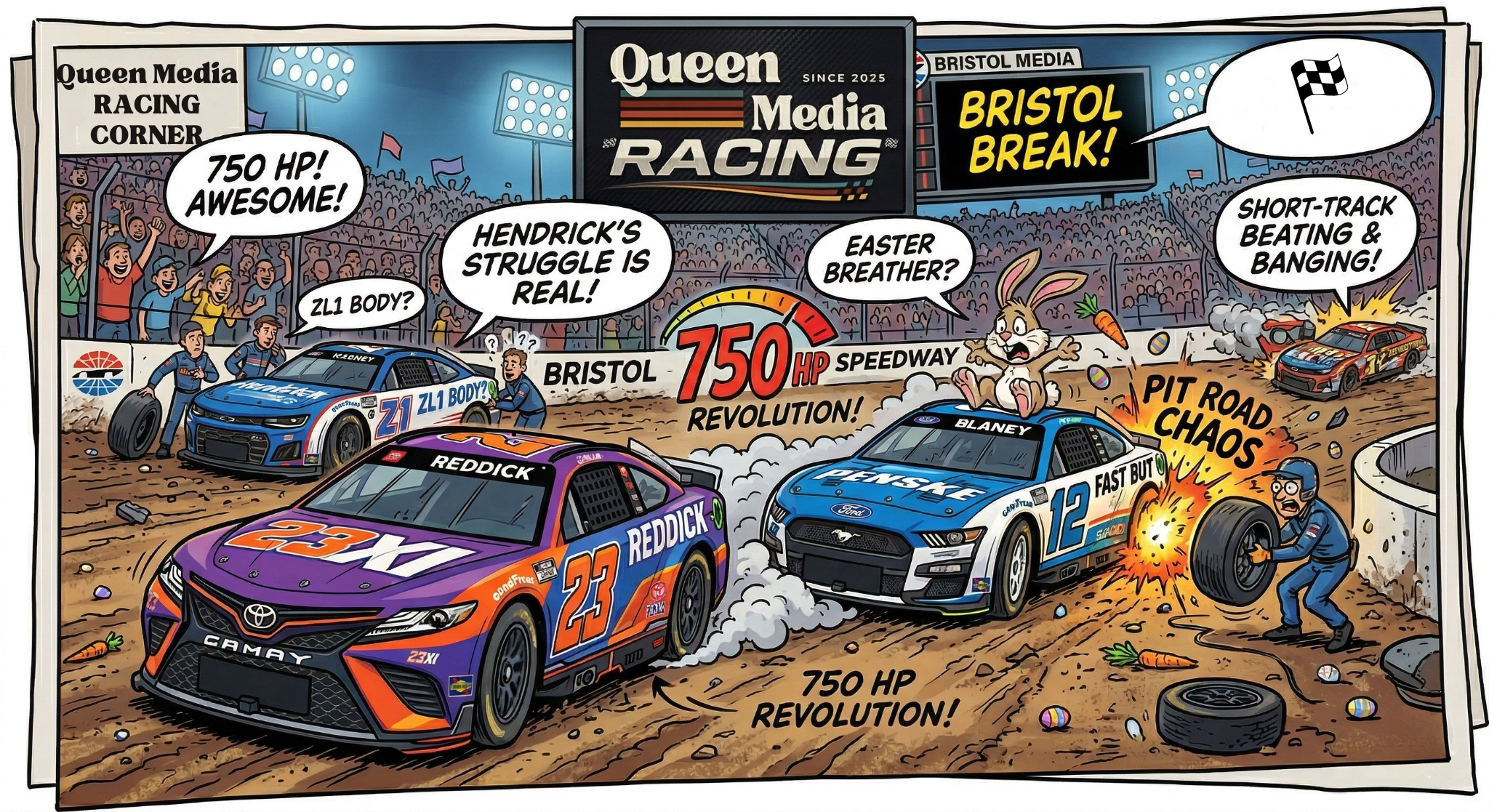 Queen Media Racing: The Easter Breather – Reddick’s Reign and the 750 HP Revolution