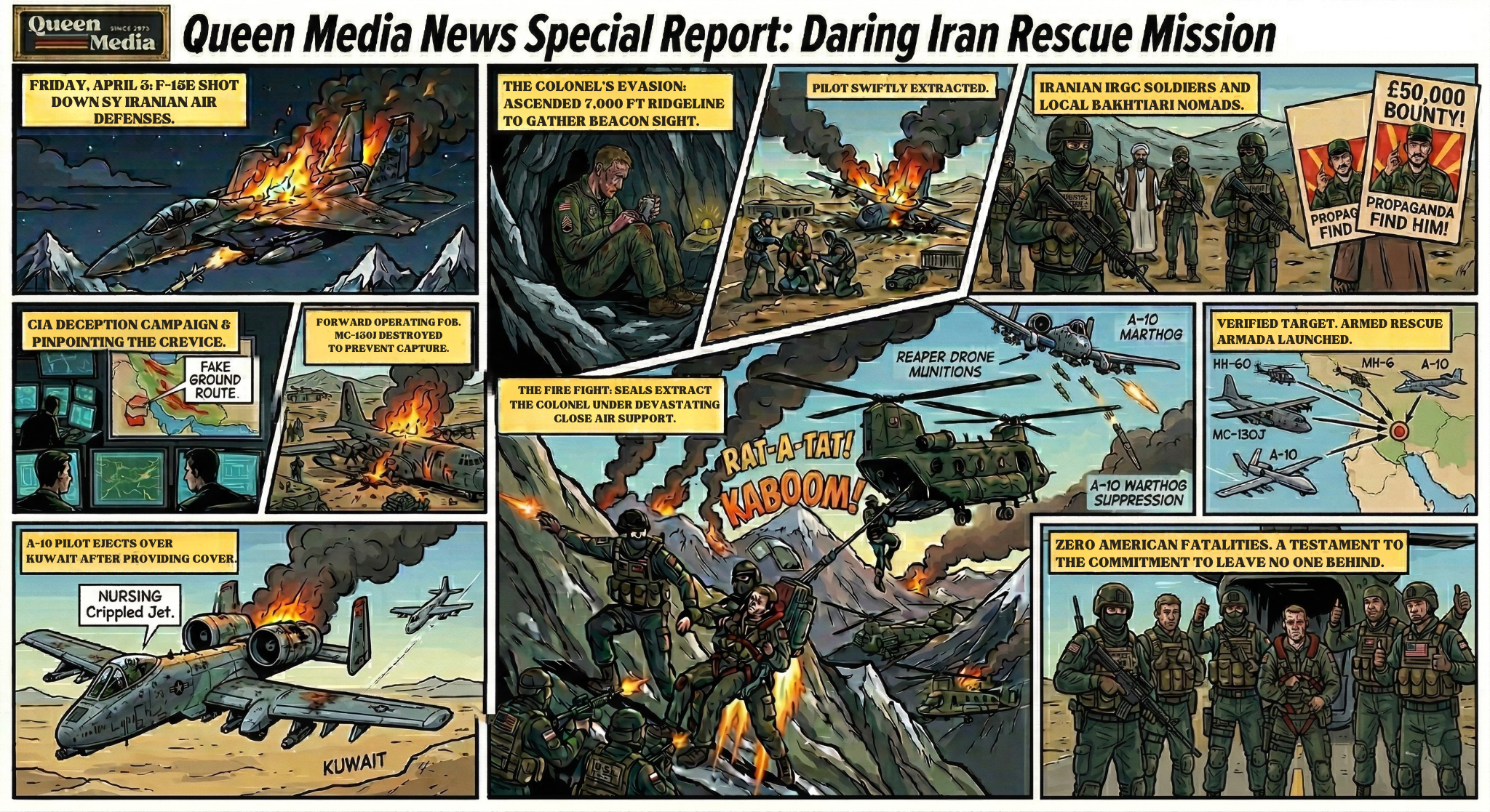 Queen Media News Special Report: Daring Iran Rescue Mission