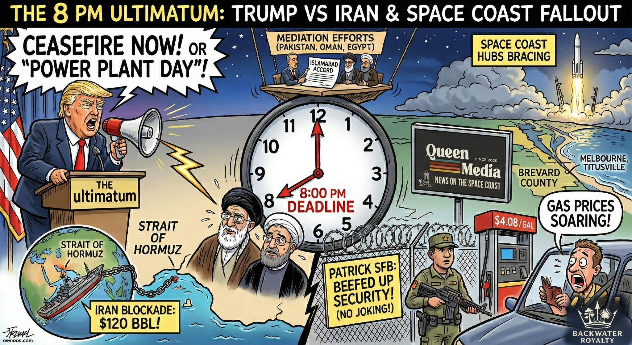 The 8PM ultimatum: trump vs iran &amp; space coast fallout