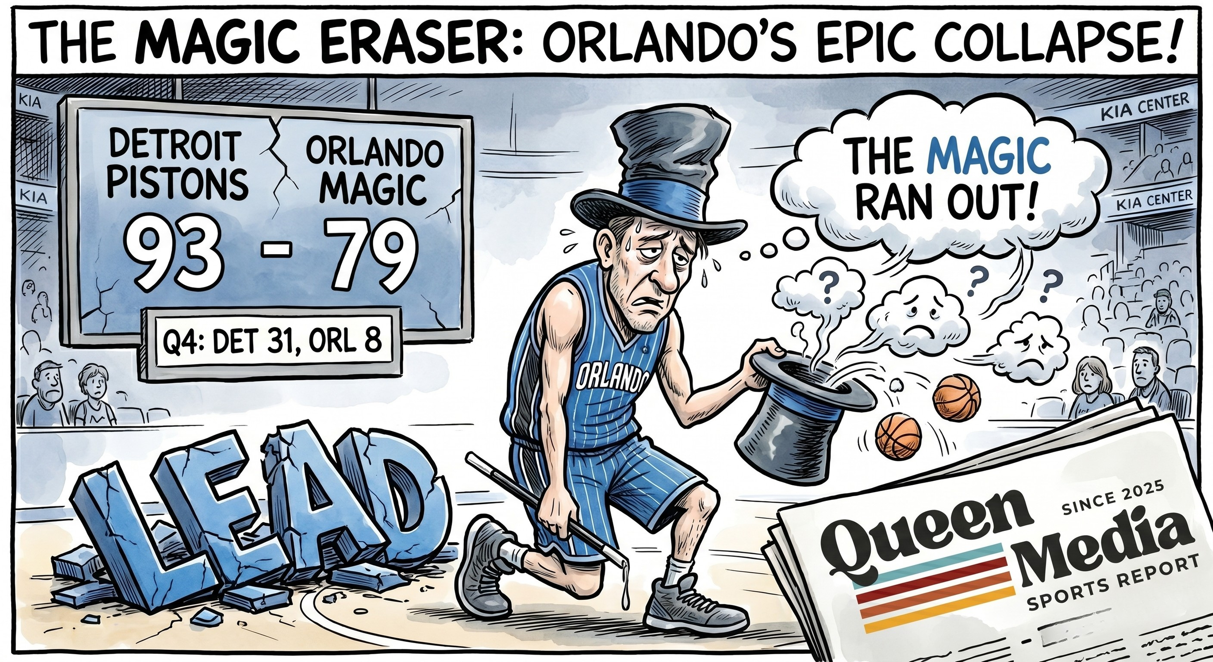 The Magic Eraser: How Orlando’s Historic Game 6 Collapse Let the Top-Seeded Pistons Off the Hook