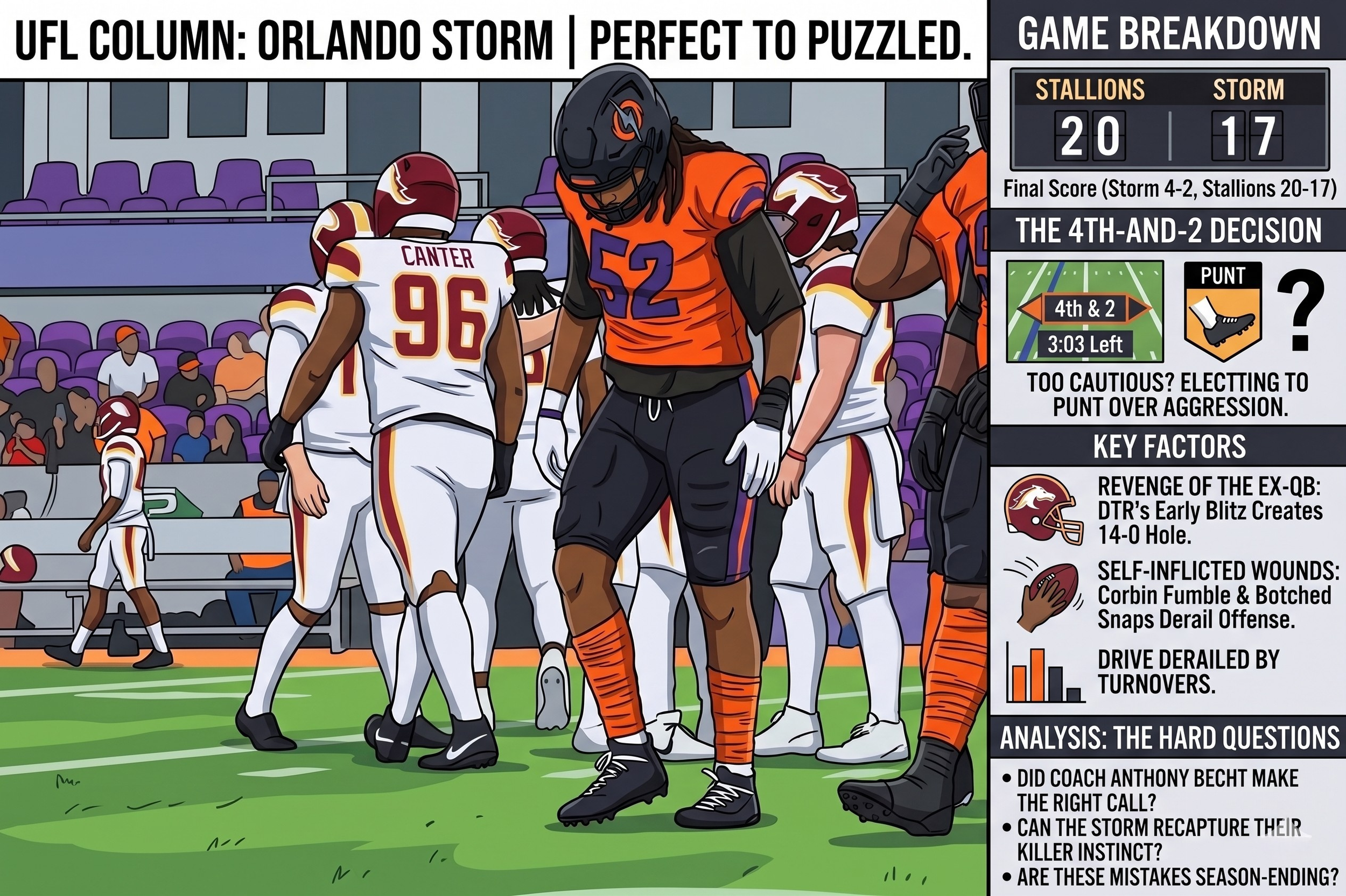 From Perfect to Puzzled: Orlando Storm’s 20-17 Loss Raises Hard Questions