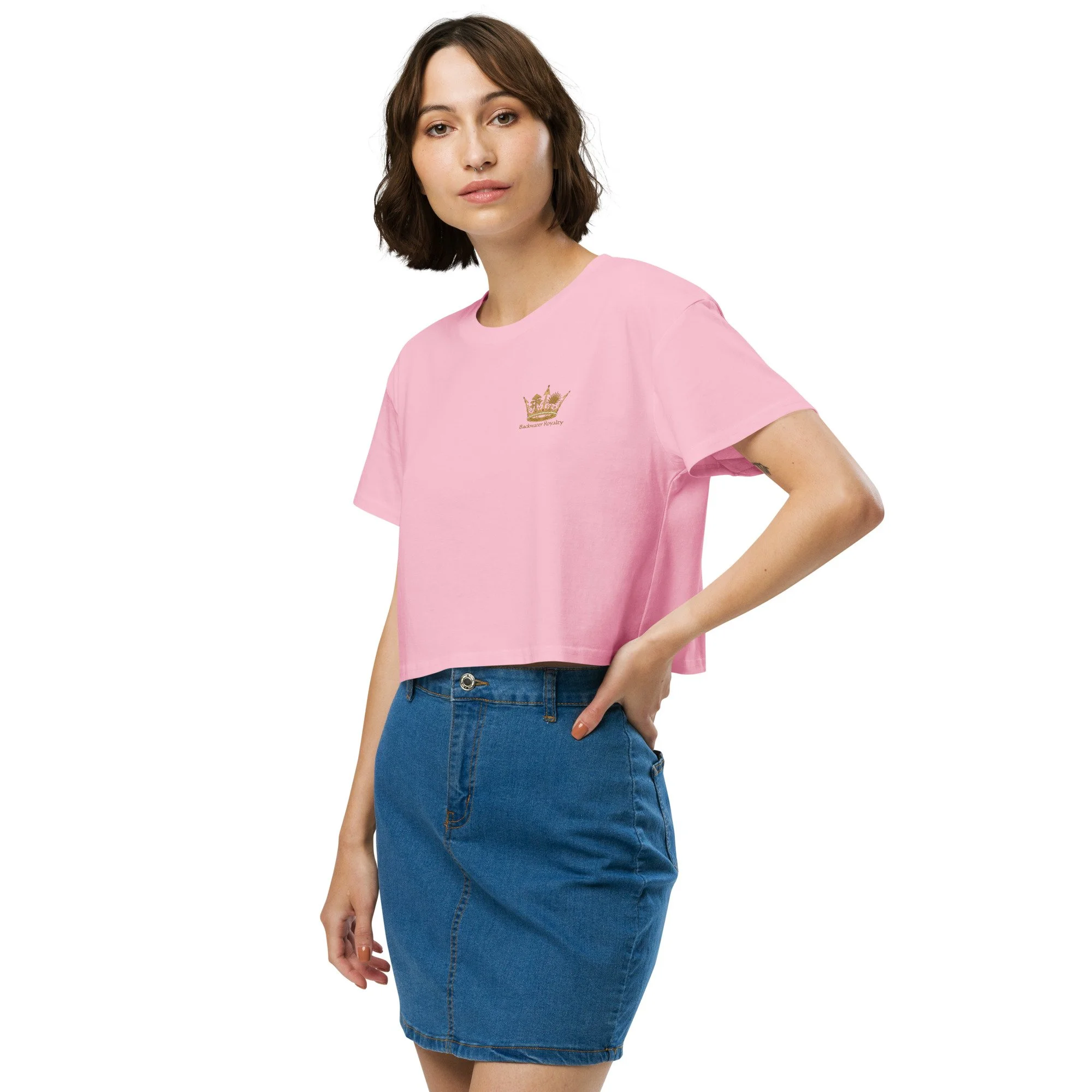 Women’s Crowned gator Backwater Royalty Crop Top
