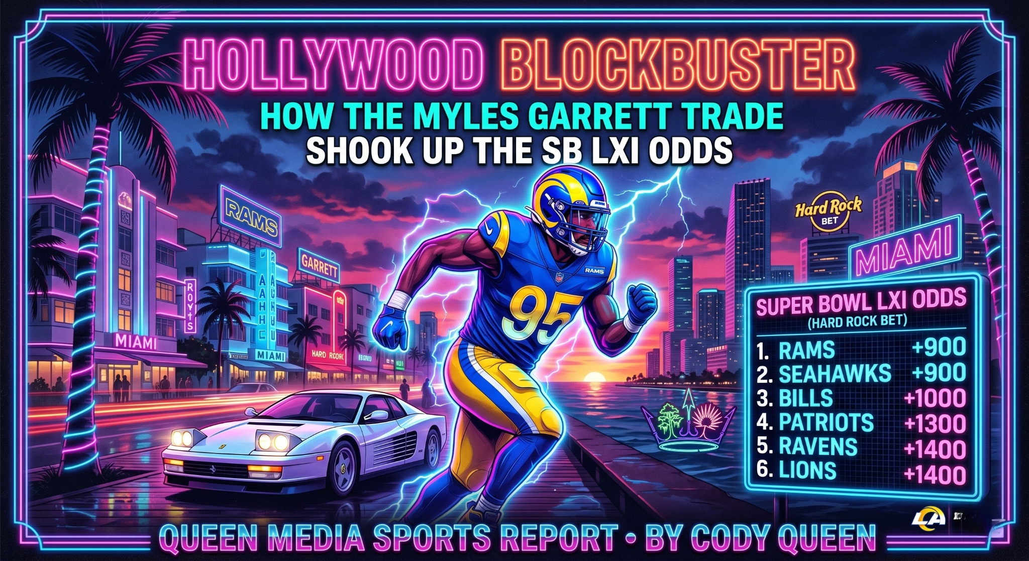 Hollywood Blockbuster: How the Myles Garrett Trade Shook Up the Hard Rock Bet Super Bowl LXI Odds