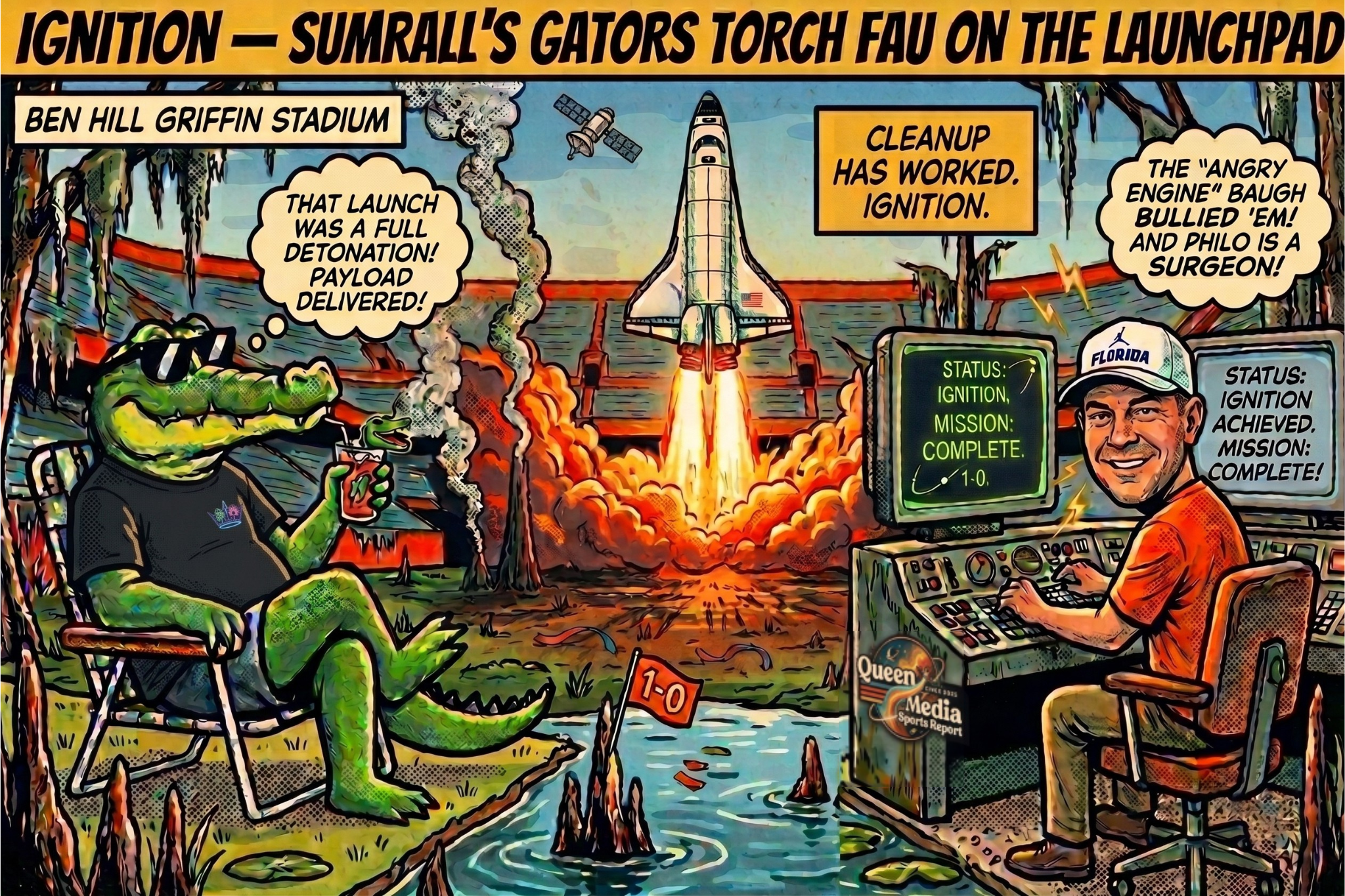 IGNITION — SUMRALL'S GATORS TORCH FAU ON THE LAUNCHPAD