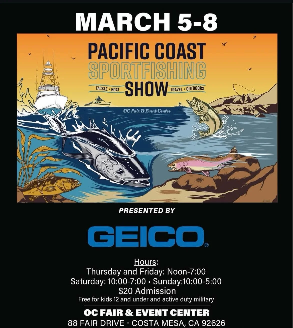 The @pacificcoastsportfishingmag show starts today!  I&rsquo;ll be bopping around and hanging with @abachar in his booth. I will also be sitting in on a panel with a bunch of killers on Sunday at 1:30. 

Looking forward to seeing everyone; try not to