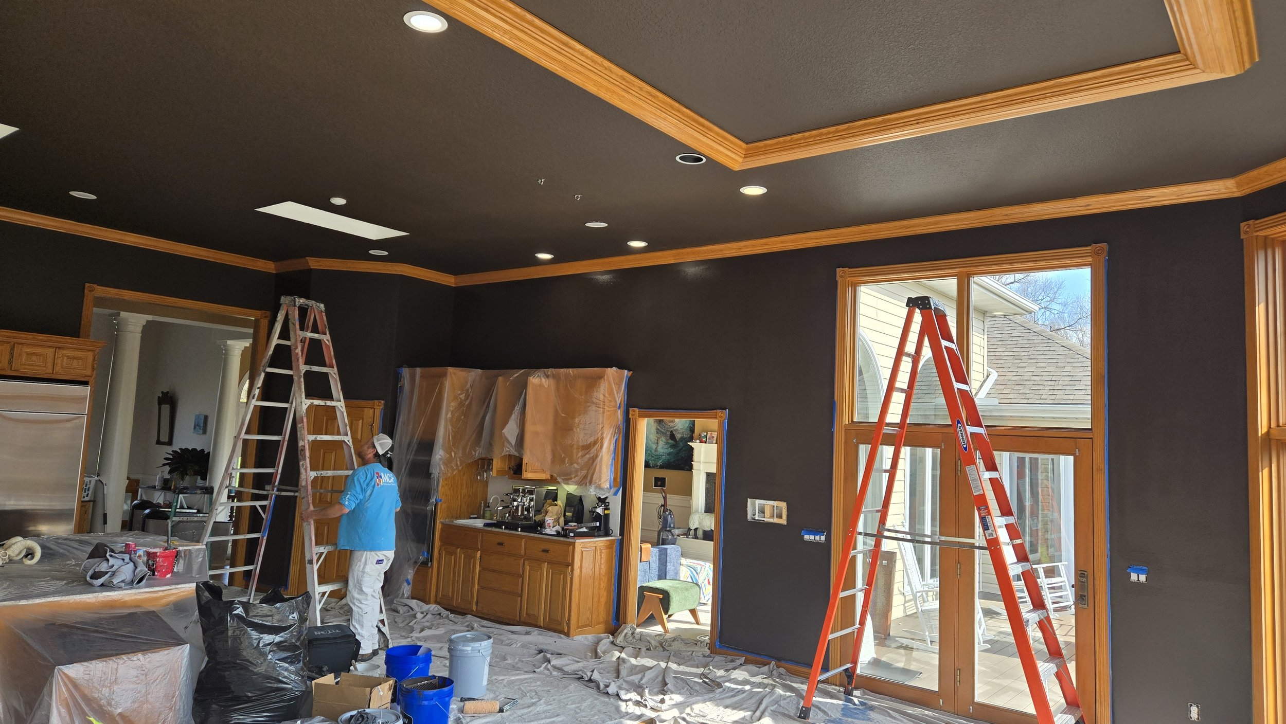 MCF prep and painting walls and ceilings