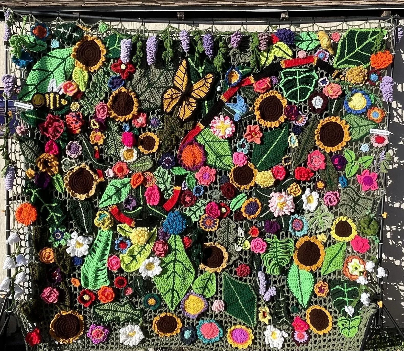 Flourish, Acrylic fiber, 6x7ft, 2025.