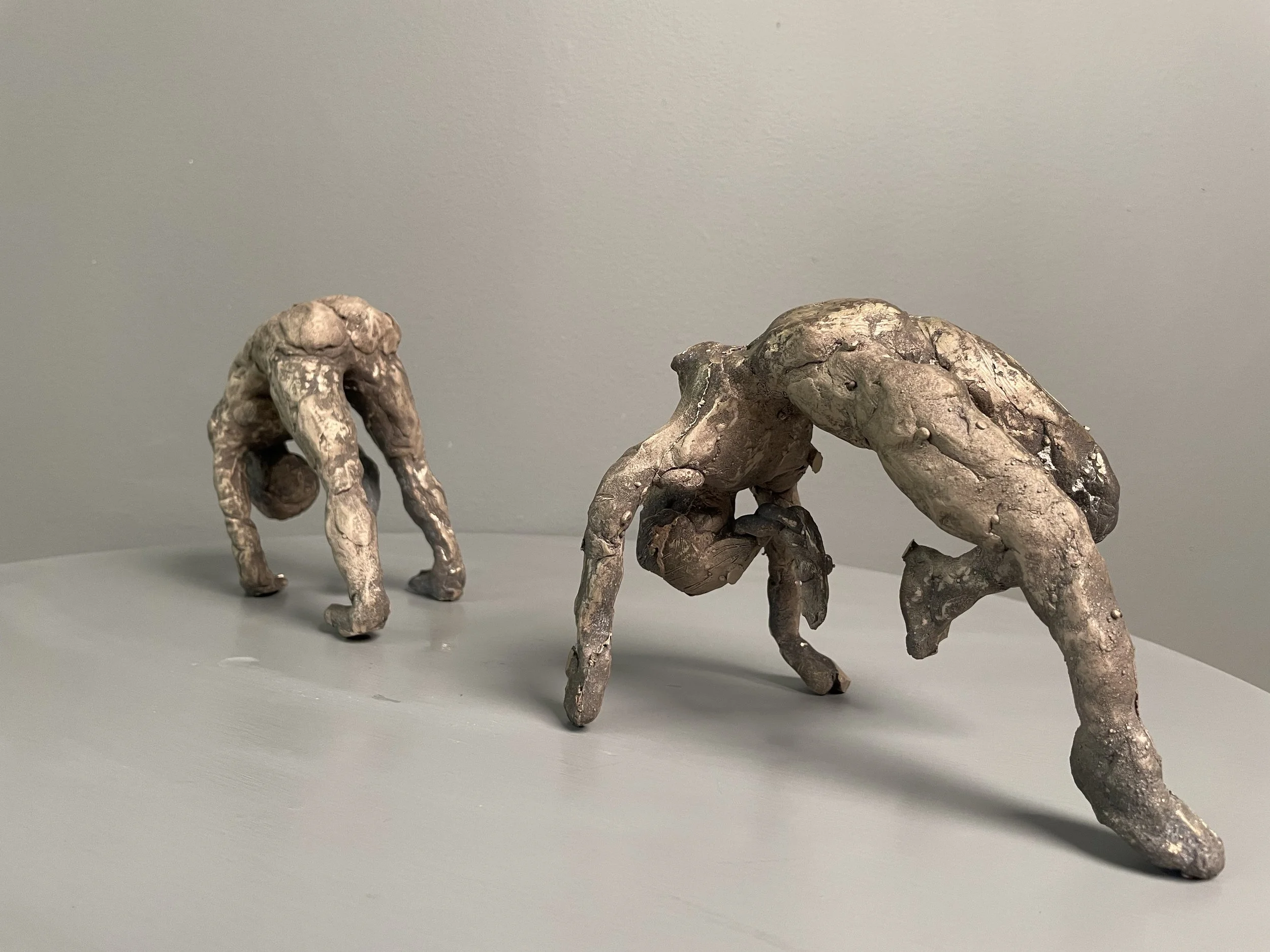 Falling and flying. Bronze. 5x15in, 2024.
