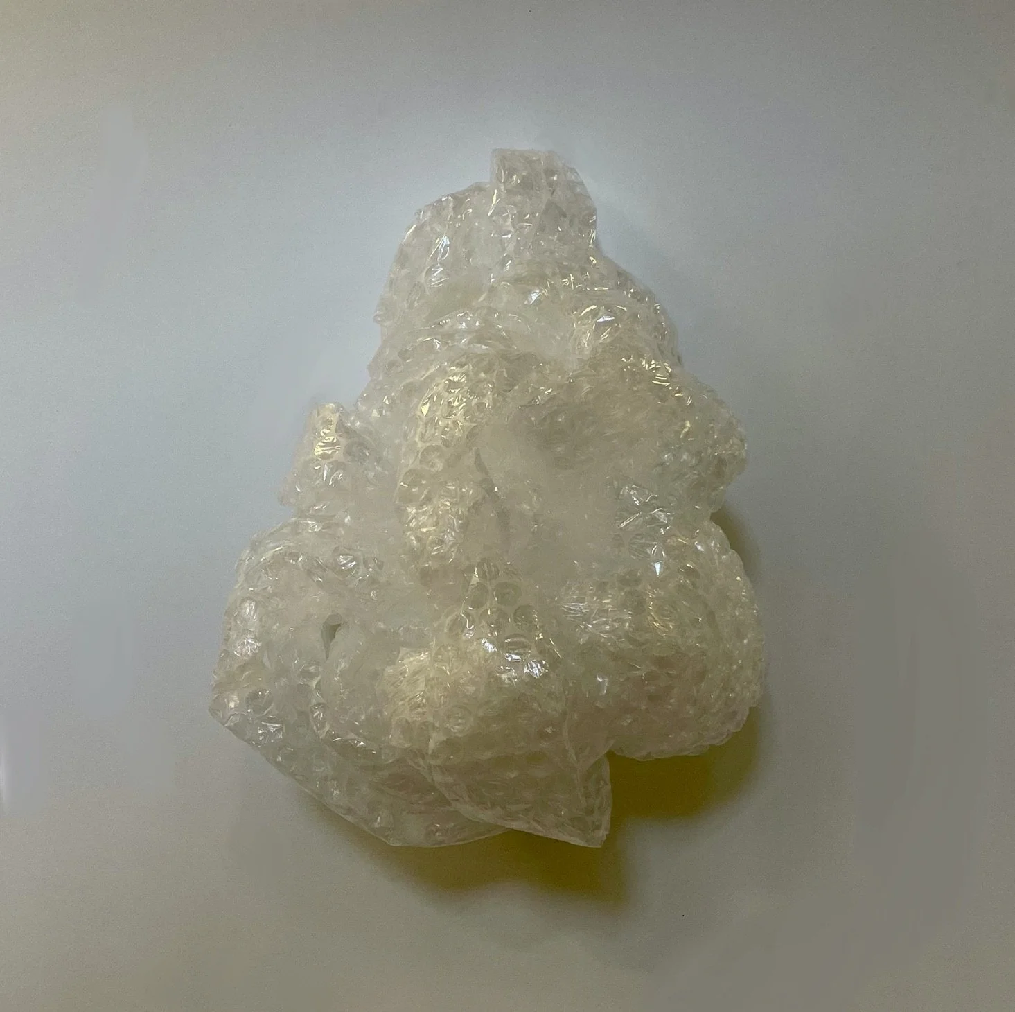 Mi Crisálida 2 (My Chrysalis 2), Bubble wrap, 23x16x14in, 2025.