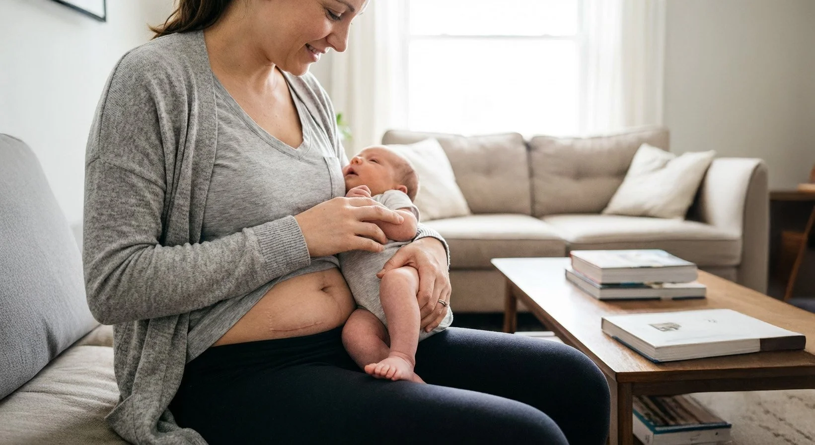 Pregnant woman discussing repeat C section risks and delivery planning with OB GYN in Coral Springs Florida