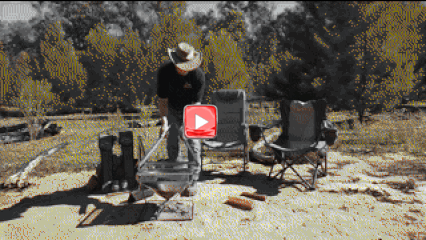 Heavy Firewoos is no problem for Tongs for Tossers Fire Tongs