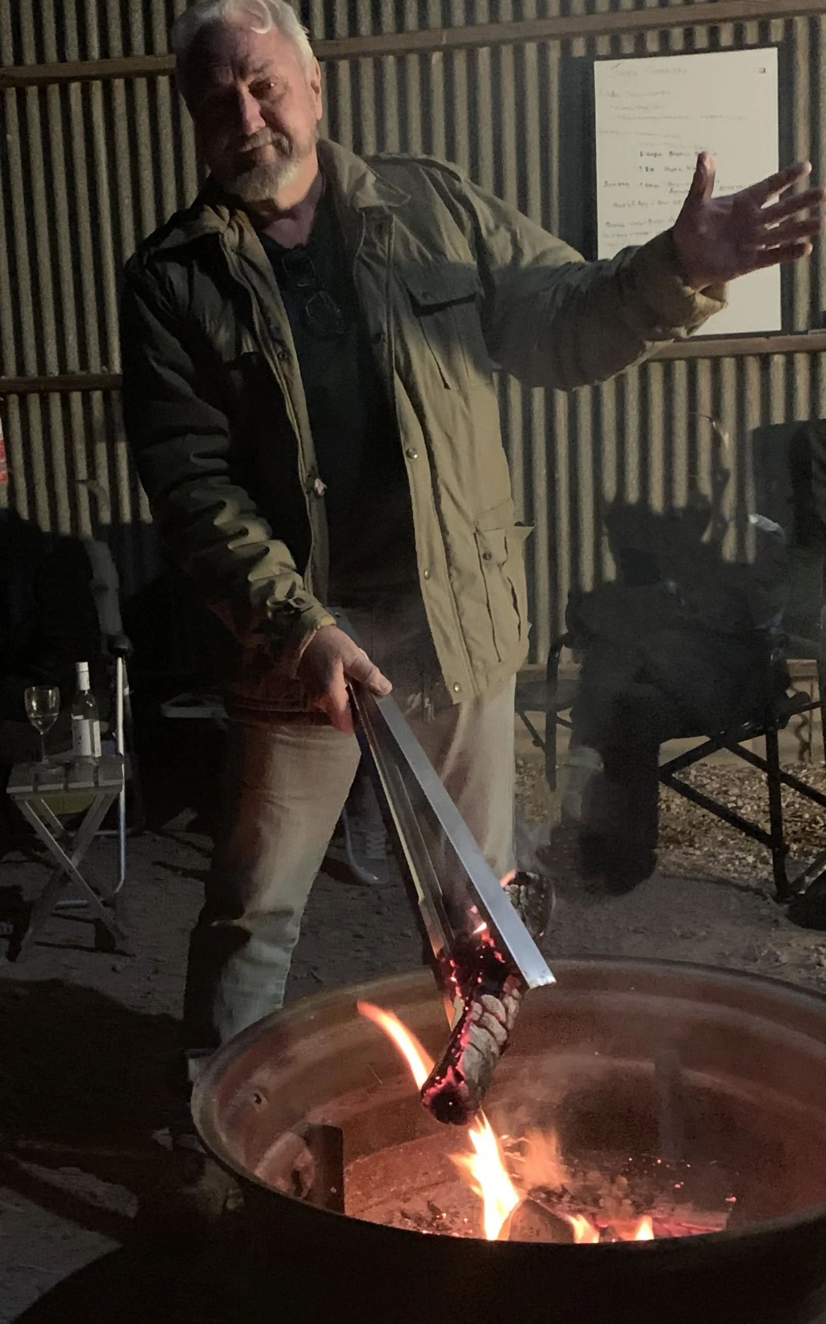 Happy Customer with his new Tongs for Tossers, Australia's best Camp Fire Tongs