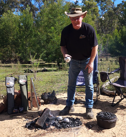 Get those hot potatoes in foil out of the fire with Tongs for Tossers Fire Tongs
