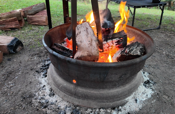 Fire Pits and Rings, use Tongs for Tossers for a fun safe way to manage your fire