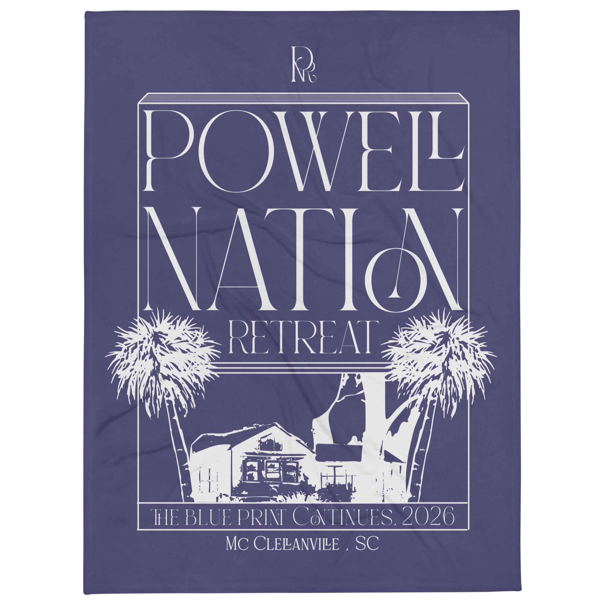 Powell Nation Retreat (House Purple Throw Blanket)