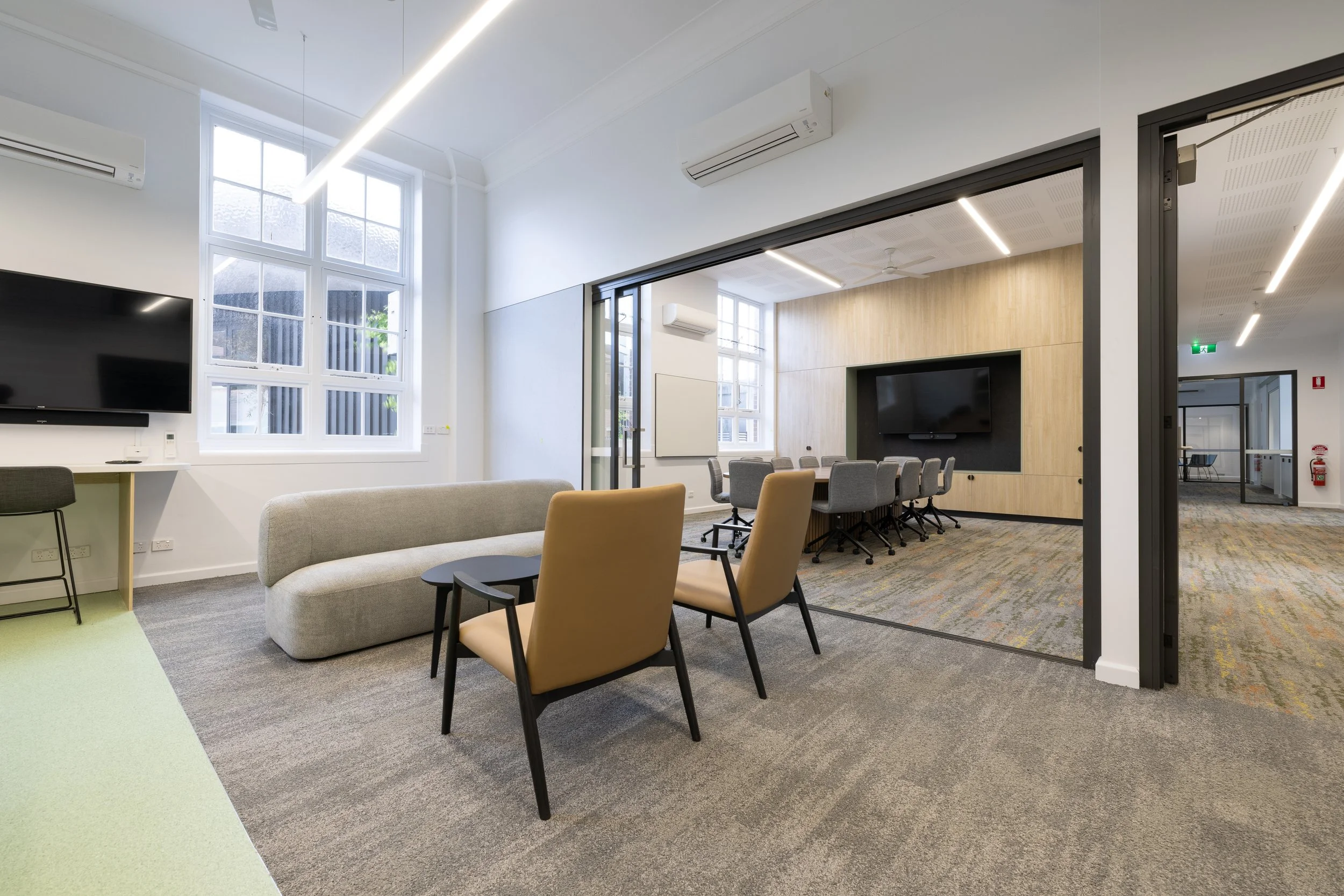 Commercial office interior photographed for construction completion in Sydney