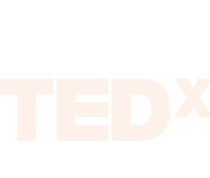 White TEDx logo.