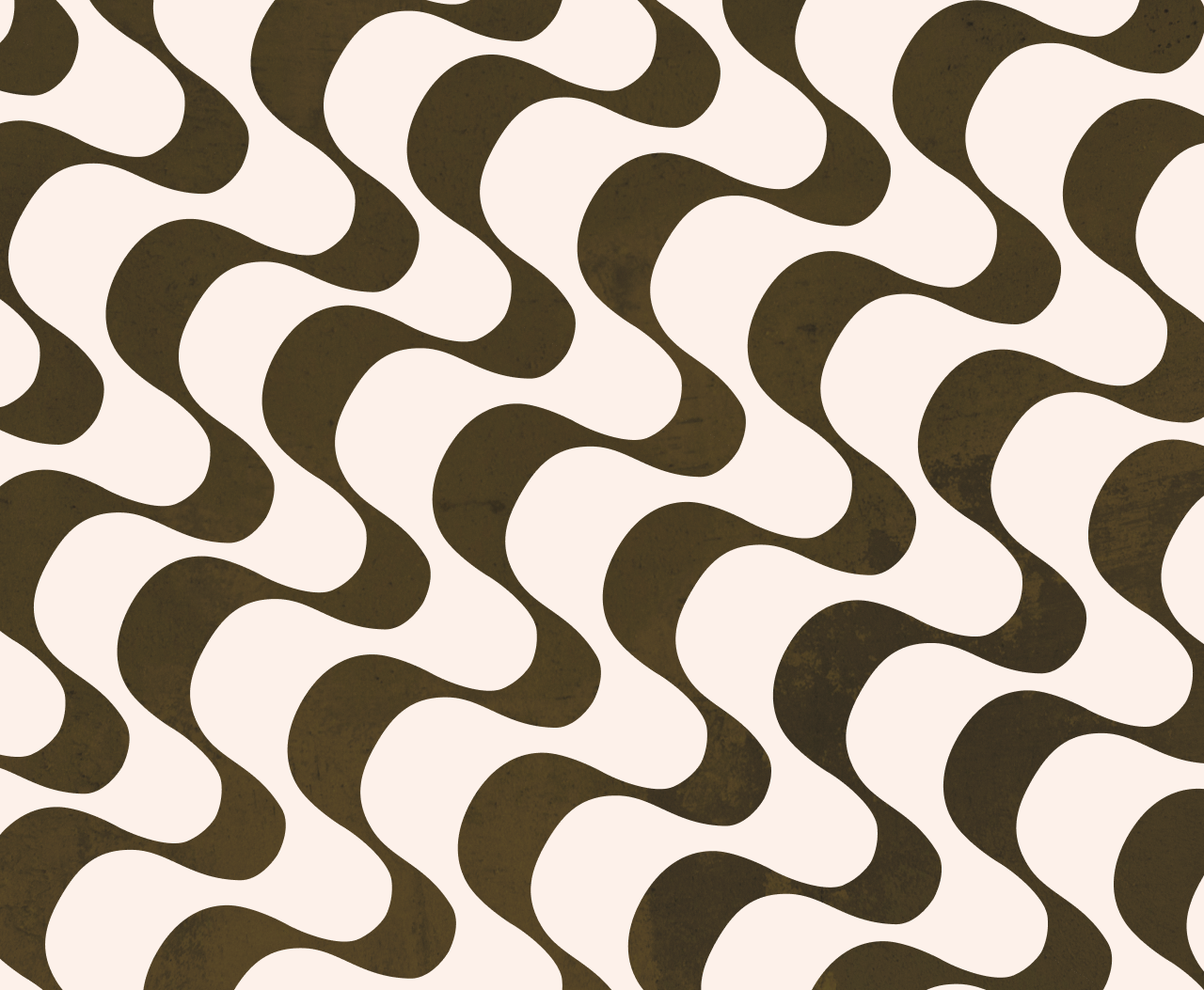 Wavy pattern in black on a beige background.