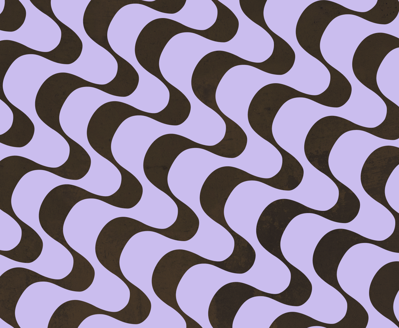 Wavy pattern in black on a purple background.
