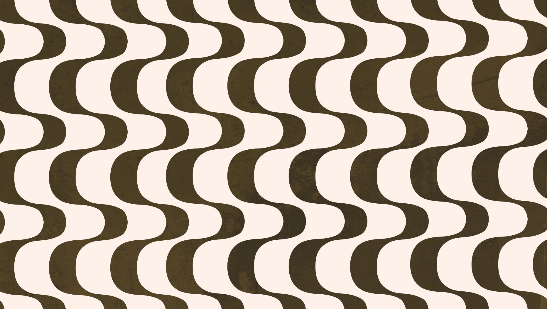 A pattern of wavy, dark brown shapes on a light beige background.