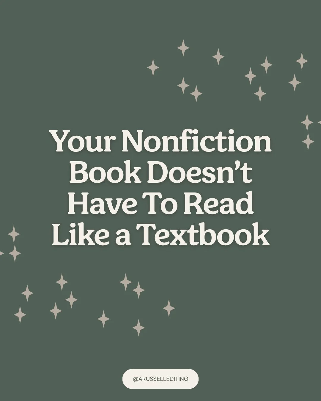 Writing a nonfiction book doesn&rsquo;t mean your writing has to be dry. 📚

Whether you&rsquo;re writing a memoir, self-help book, how-to guide, or other nonfiction book, your readers want more than good information. They want writing that keeps the