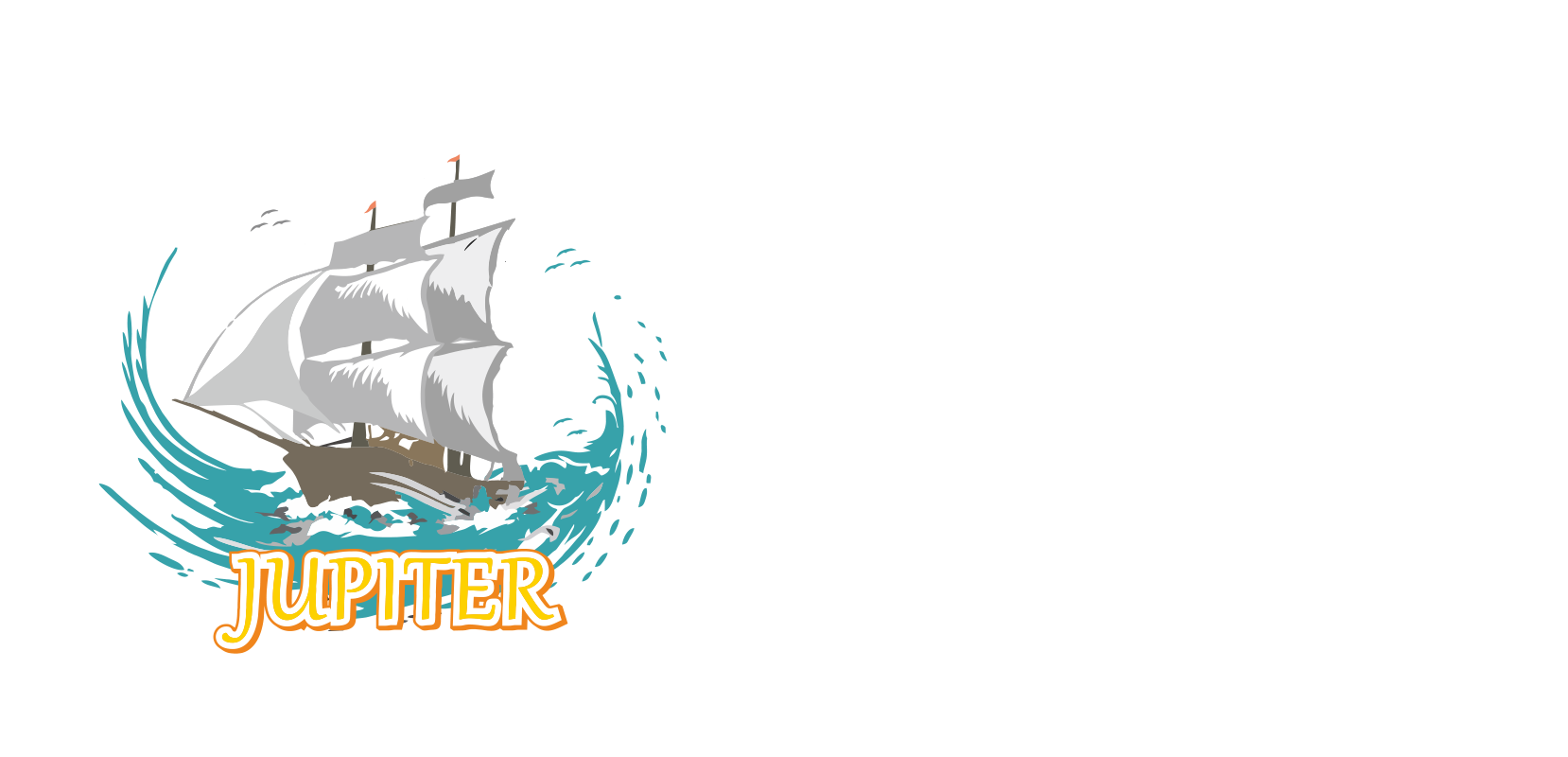 Diagram showing the planets in the solar system with Jupiter highlighted at the bottom, including labels for each planet from the Sun outward.