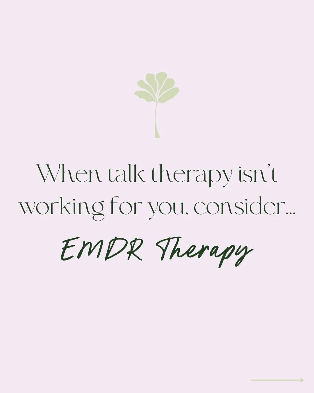 Tried talk therapy and it didn&rsquo;t work for you? I might have just the thing to help&hellip;

EMDR is a structured, evidence-based therapy that helps you process trauma without reliving it through talk therapy.

Using bilateral stimulation (like 