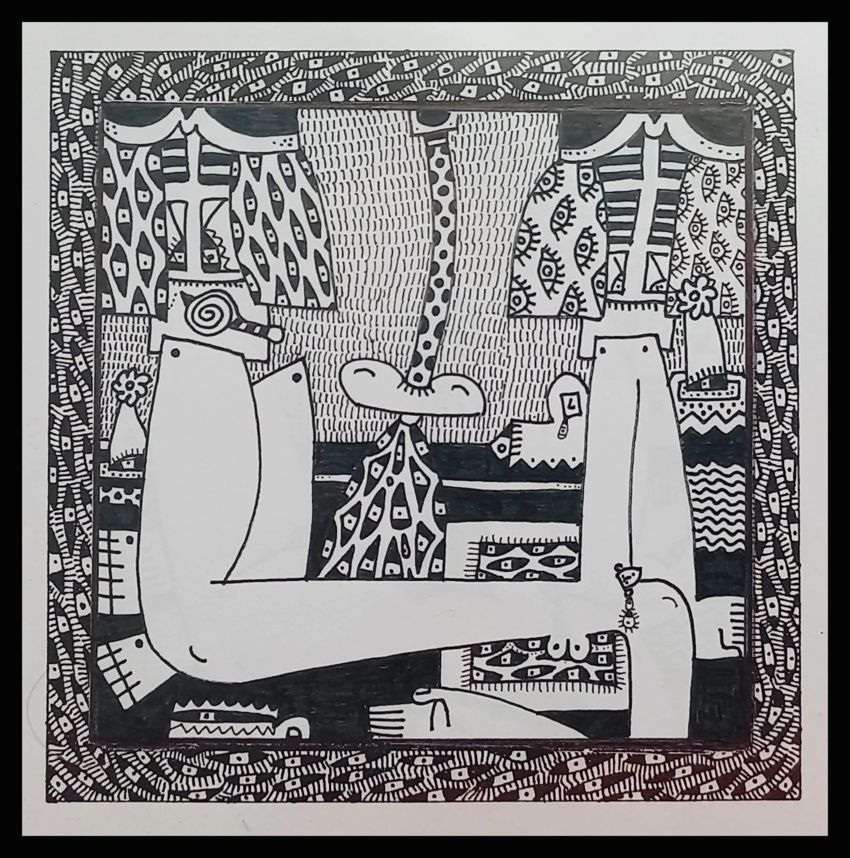  WOMAN    10 x 10cm   ink on paper