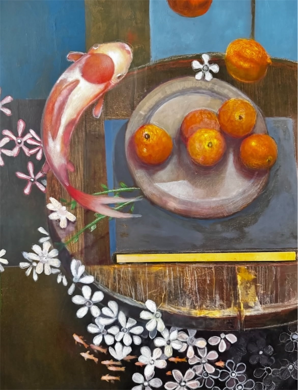 "KOI" SERIES (2025) 18" x 24" OIL ON BOARD