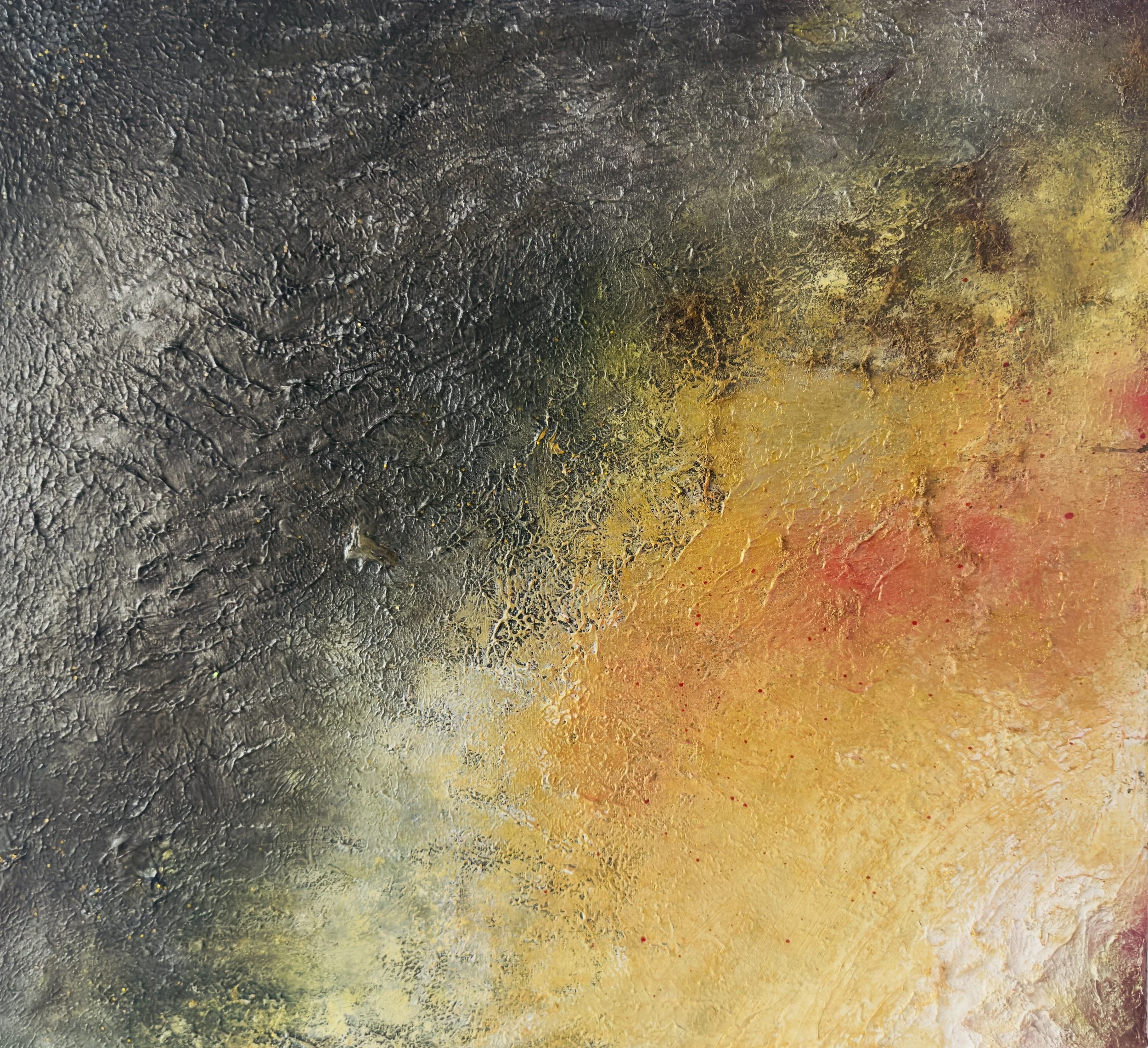  THE SHOUT OF A PLANET  (2023)   53 x 45.4cm   acrylic, mixed media on canvas