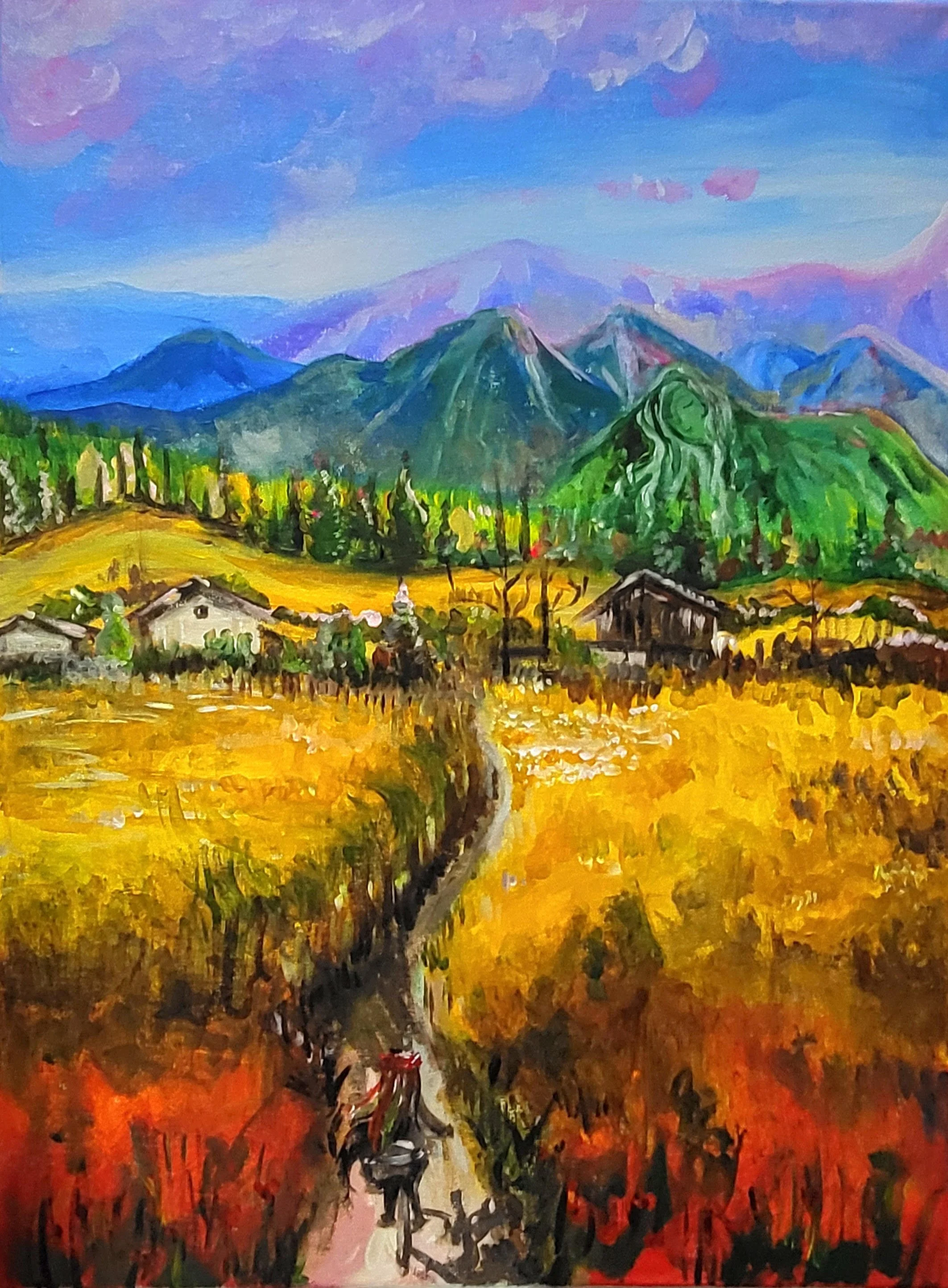  A WAY TO HOME  (2025)   60.6 x 45.5cm   acrylic on canvas