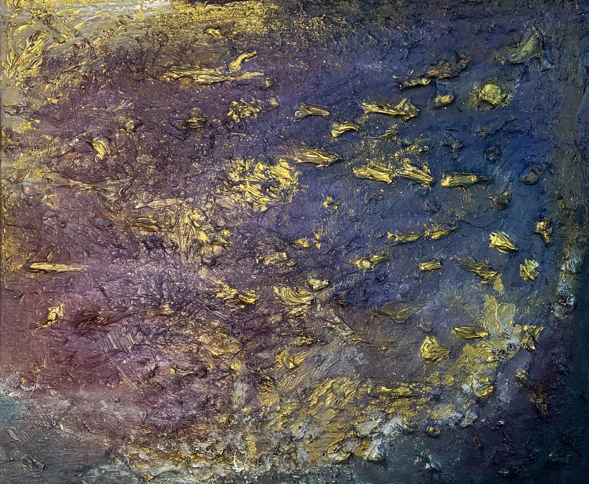 A FEAST OF METEORS-SET 2 (2021) 65.1 x 53.0cm ACRYLIC, MIXED MEDIA ON CANVAS