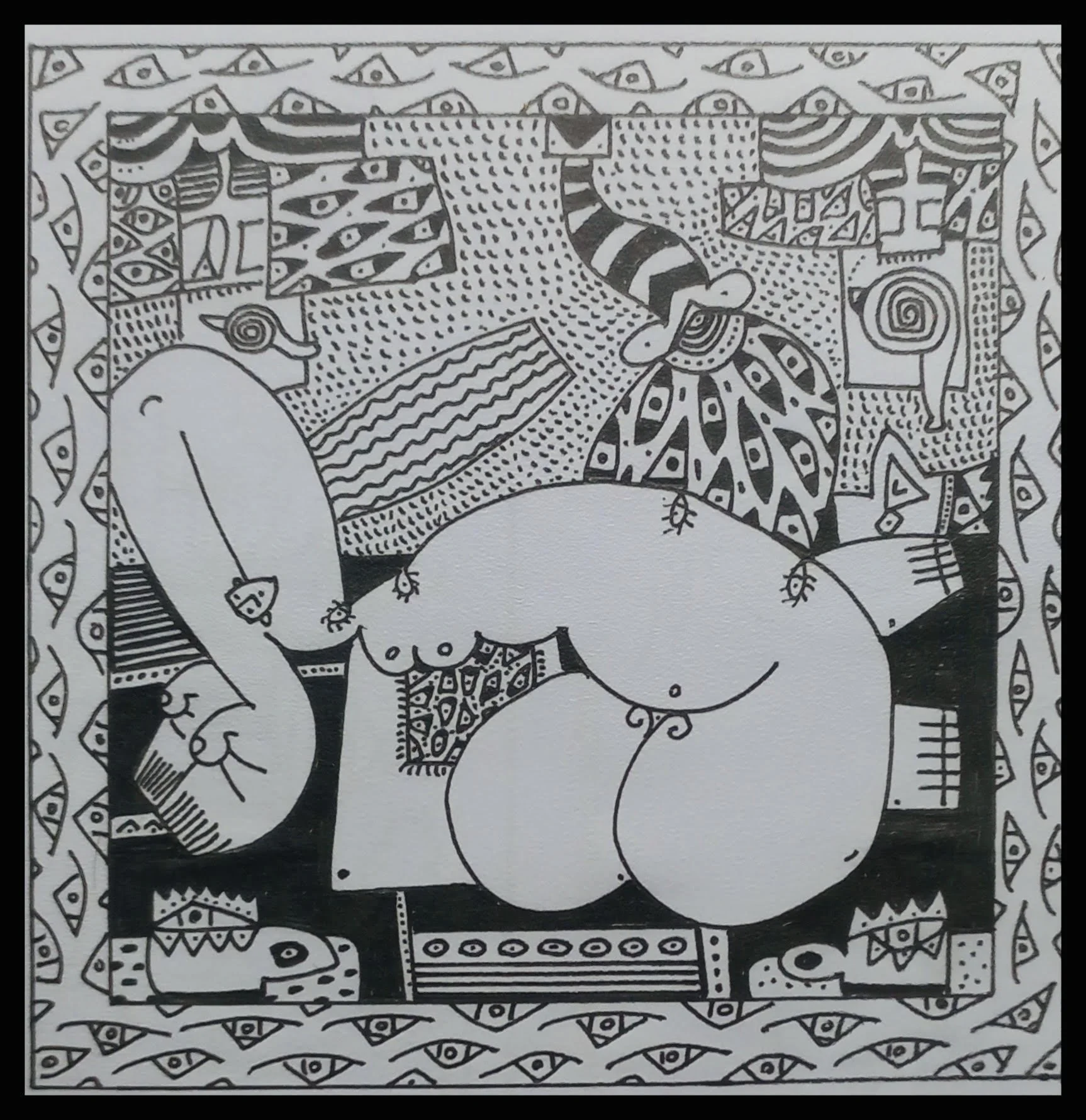  WOMAN    10 x 10cm   ink on paper