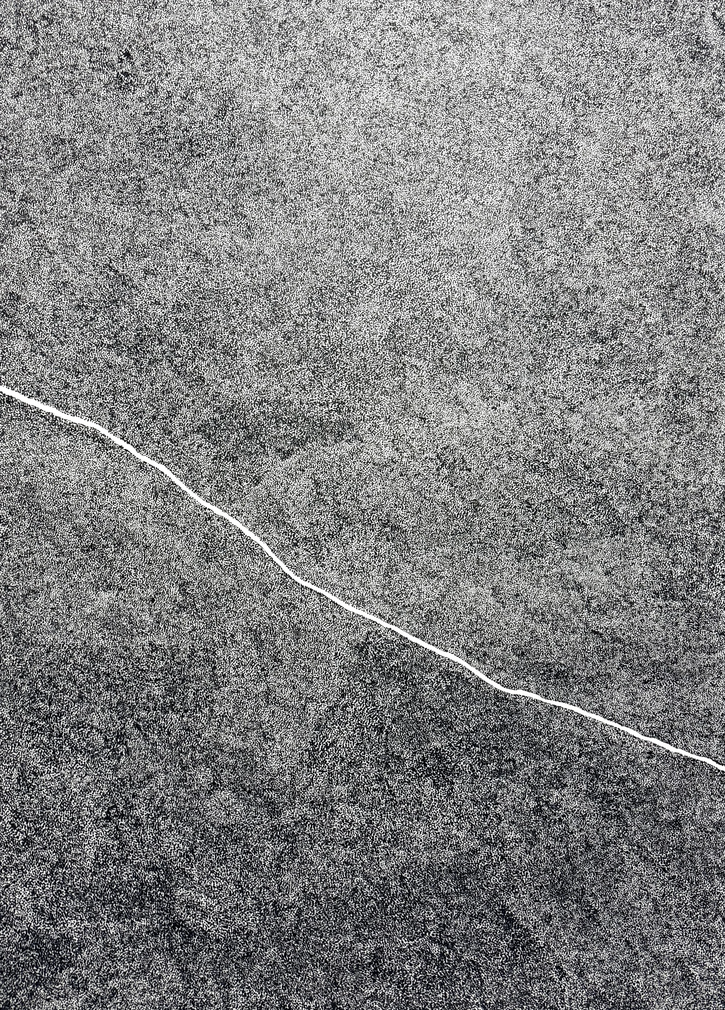  WHITE NOISE SERIES  (2025)   93 x 63cm   soot ink on hanji