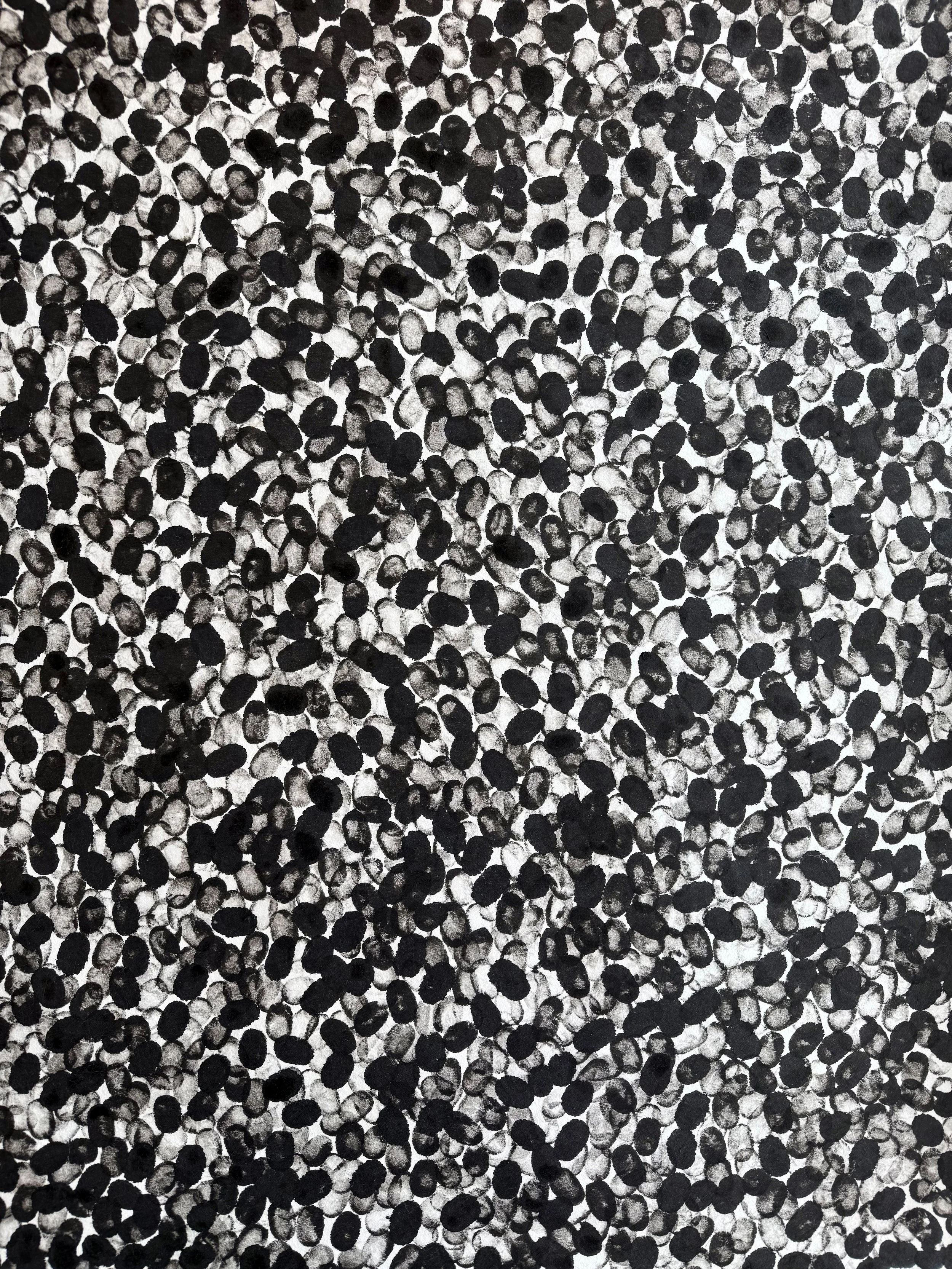  WHITE NOISE SERIES  (2025)   93 x 63cm   soot ink on hanji