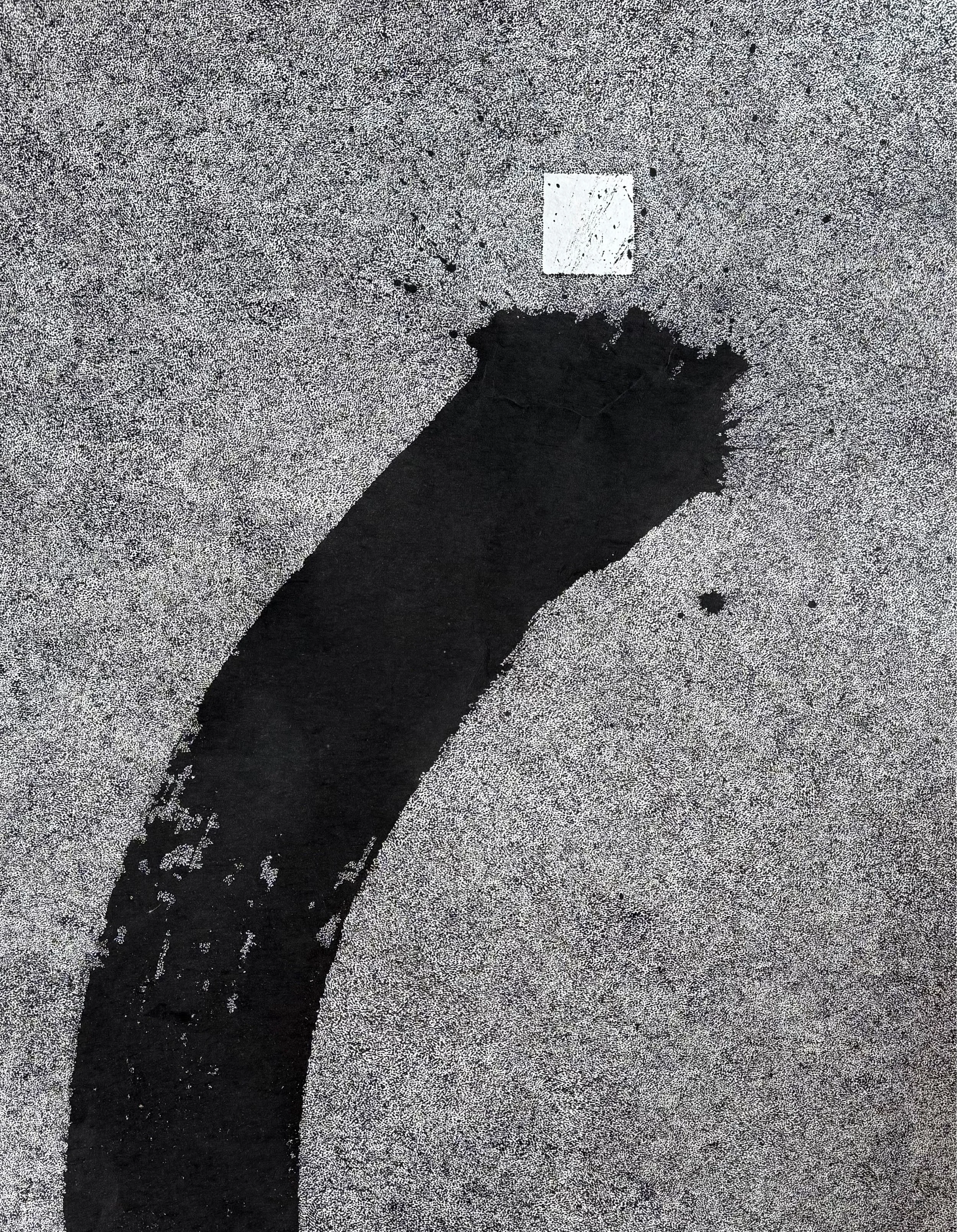  WHITE NOISE SERIES  (2025)   93 x 63cm   soot ink on hanji