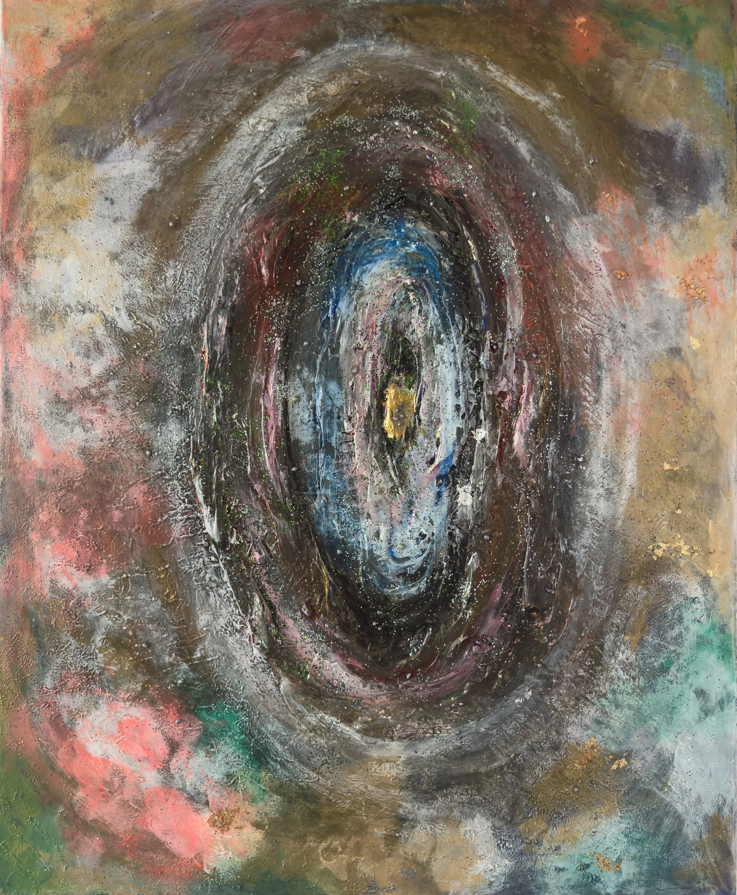 CAN GO ANYWHERE (2022) 65.1 x 53.0cm ACRYLIC, MIXED MEDIA ON CANVAS