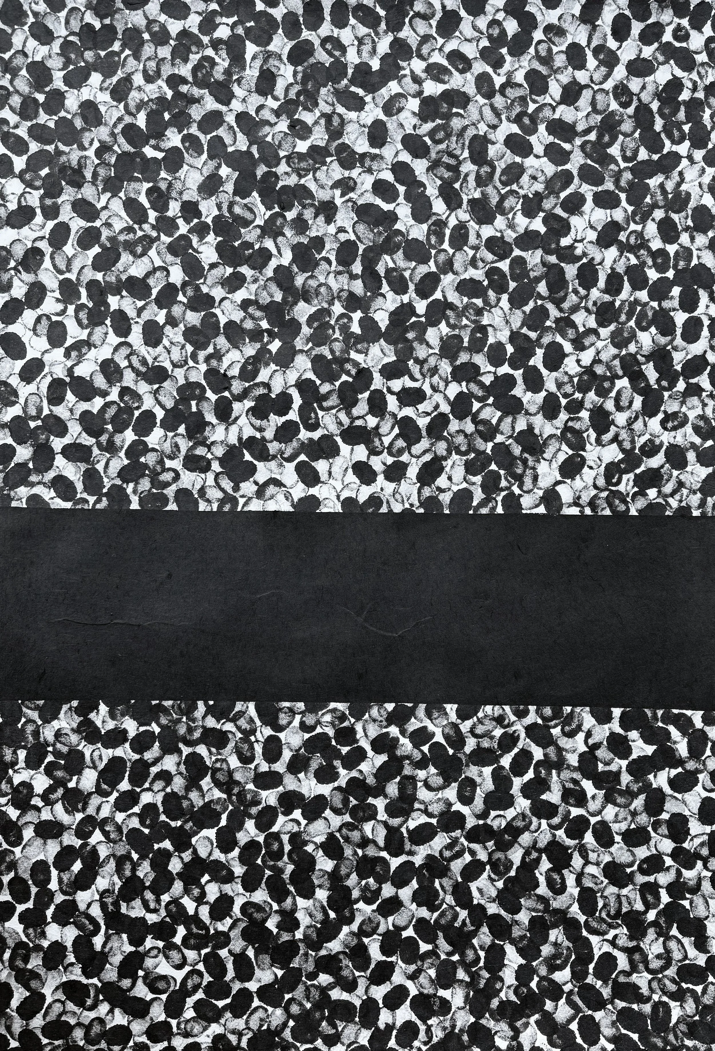  WHITE NOISE SERIES  (2025)   93 x 63cm   soot ink on hanji